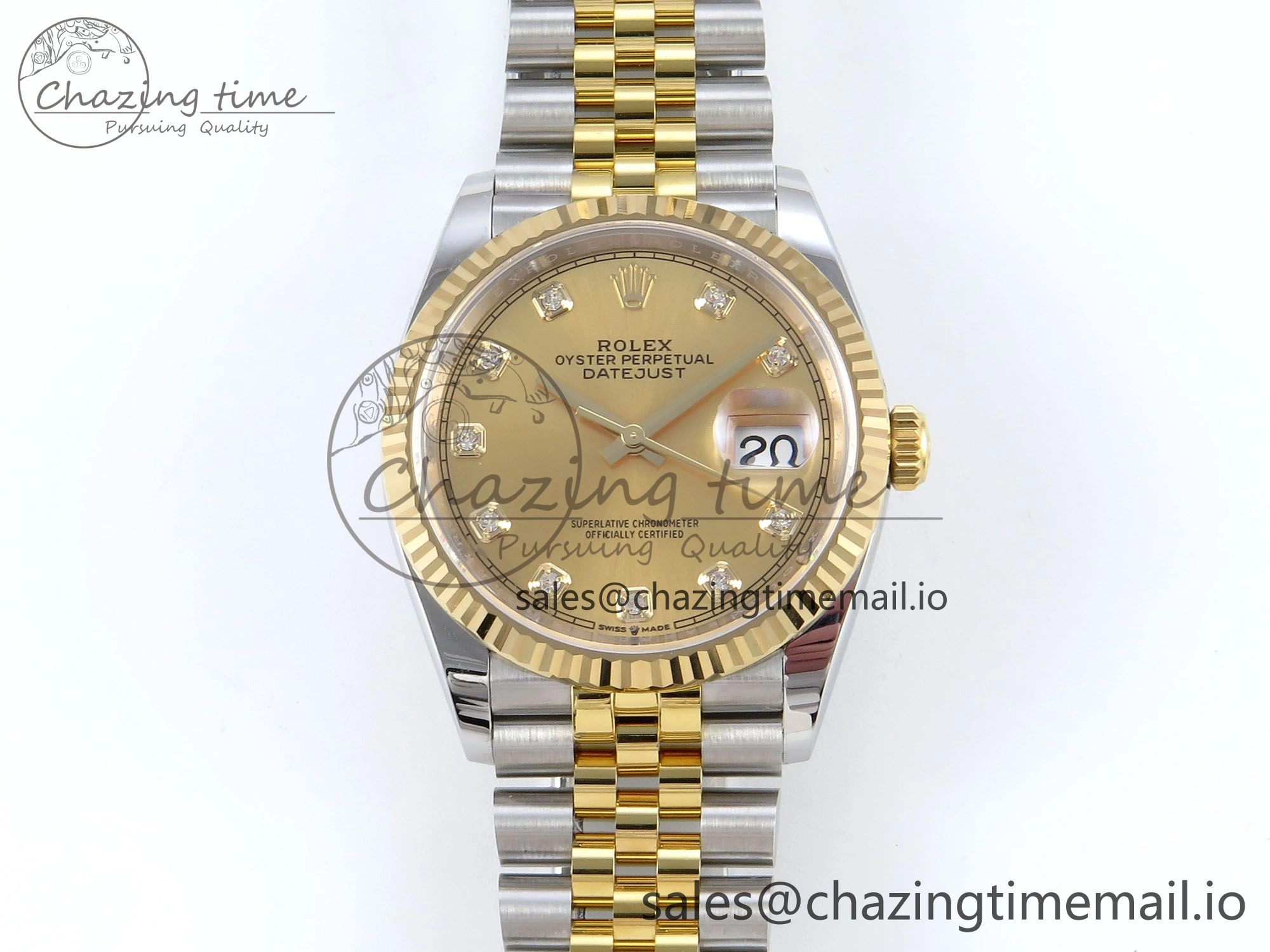 DateJust 36 126233 EWEF Best Edition YG Diamonds Dial on SS YG Jubilee Bracelet A Bright 630