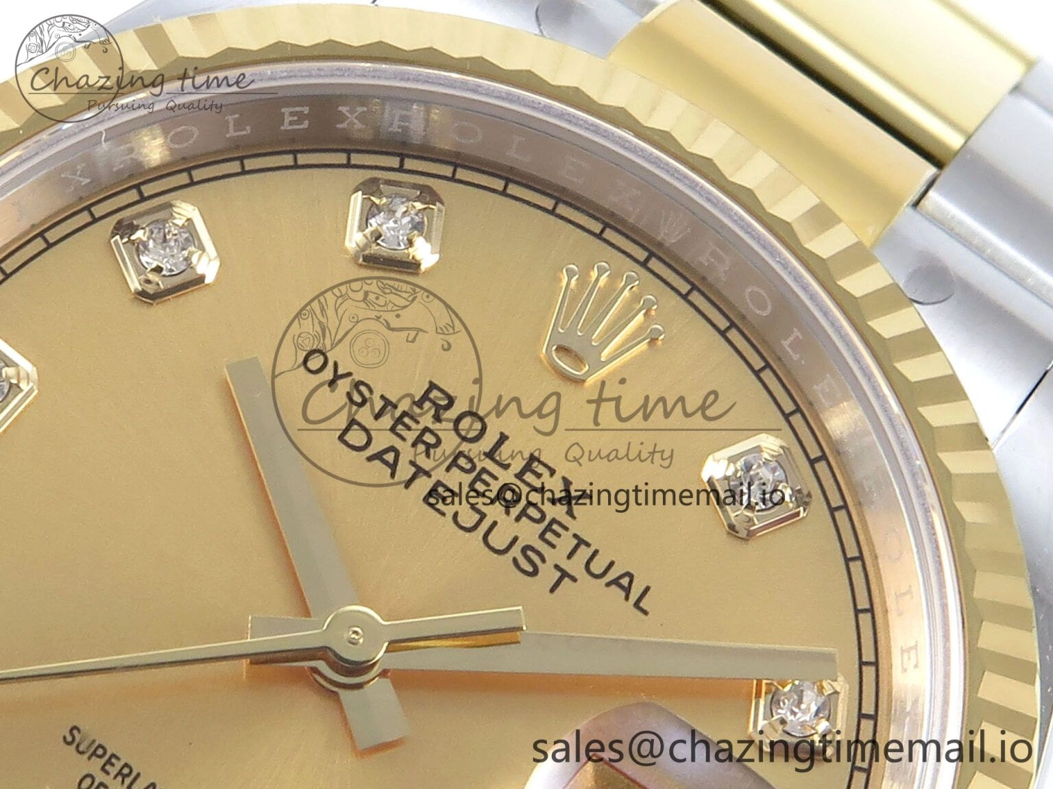 DateJust 36 126233 EWEF Best Edition YG Diamonds Dial on SS YG Oyster Bracelet A Tailored 672