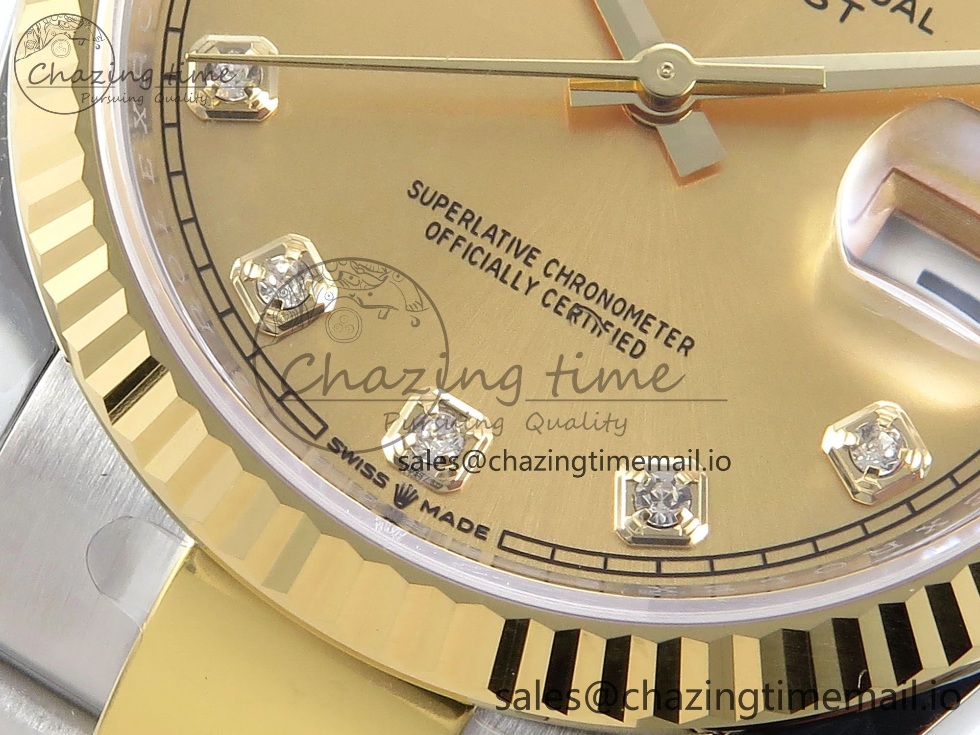DateJust 36 126233 EWEF Best Edition YG Diamonds Dial on SS YG Oyster Bracelet A Tailored 672