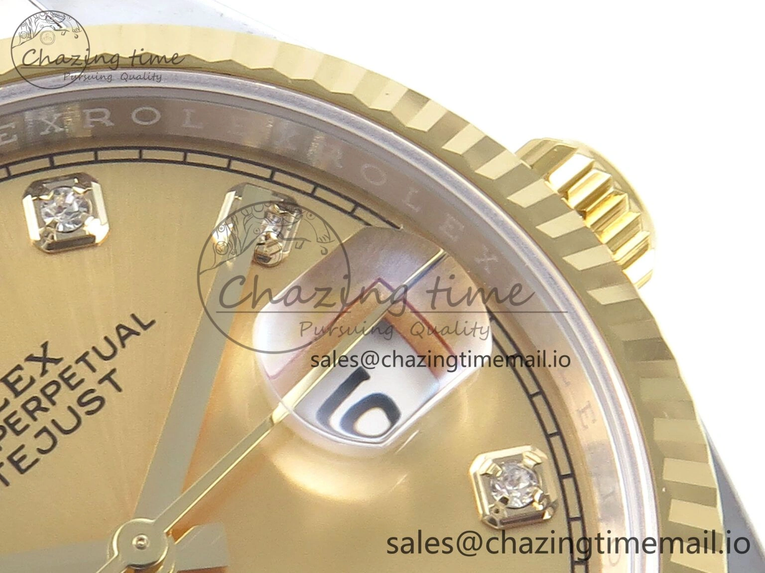 DateJust 36 126233 EWEF Best Edition YG Diamonds Dial on SS YG Oyster Bracelet A Tailored 672
