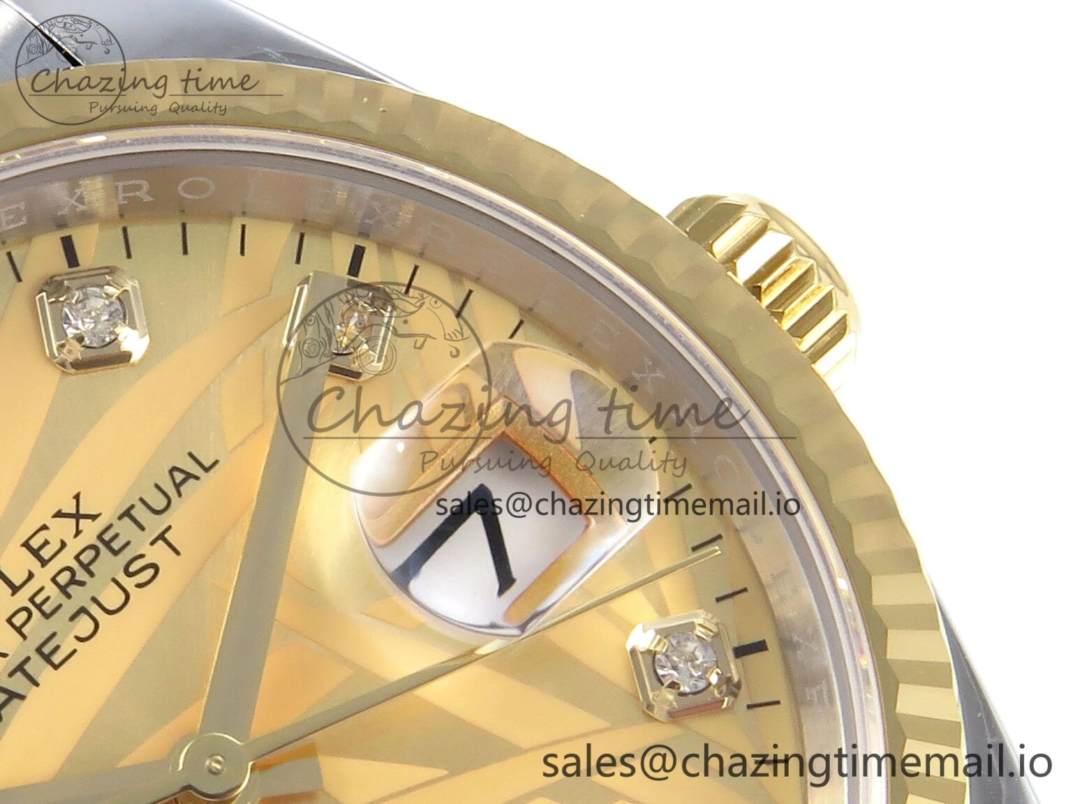 Snug DateJust 36 126233 EWEF Best Edition YG Leaf Dial on SS YG Jubilee Bracelet A 628