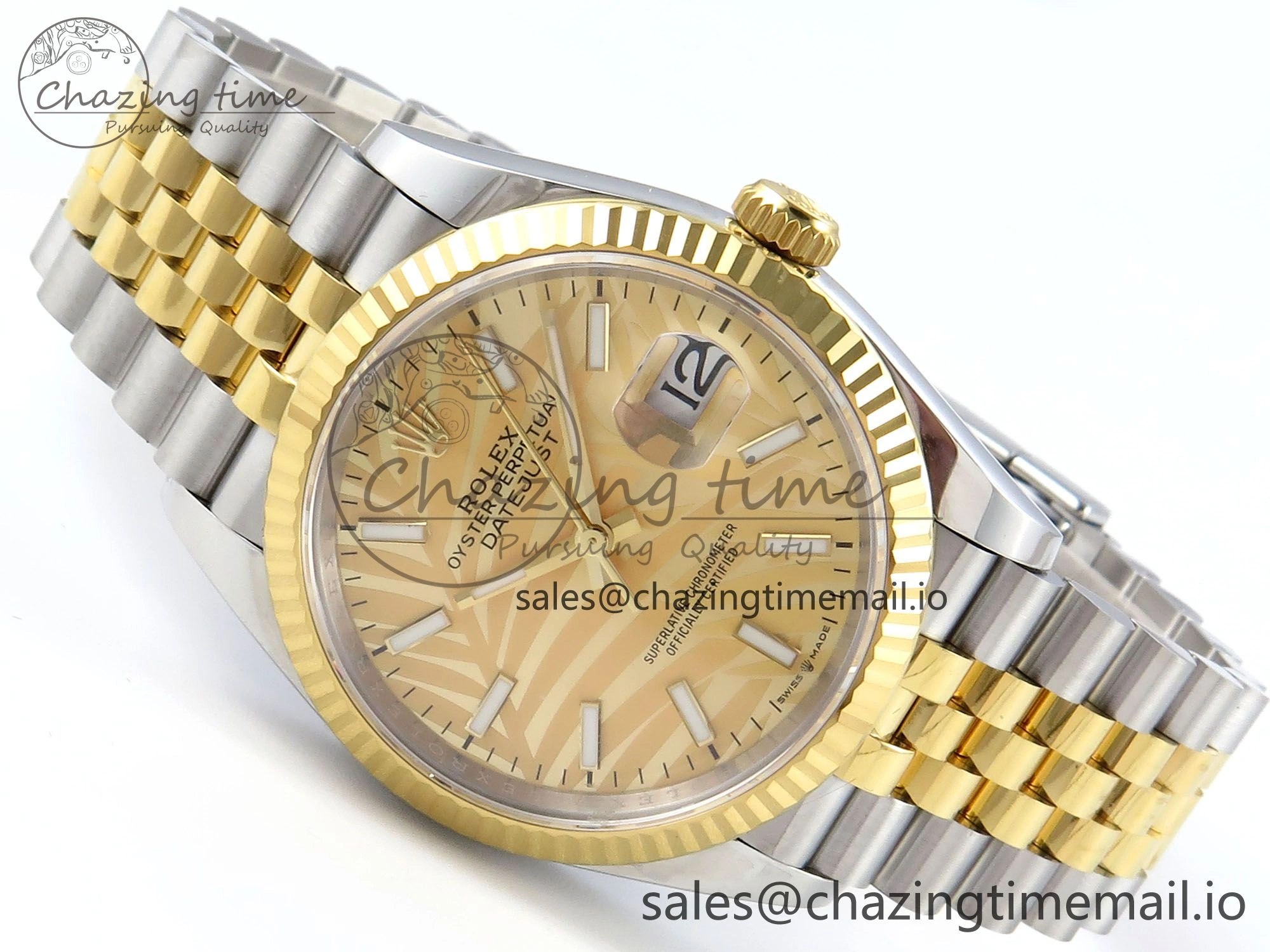 DateJust 36 126233 EWEF Best Edition YG Leaf Dial on SS YG Jubilee Bracelet A Tailored 622