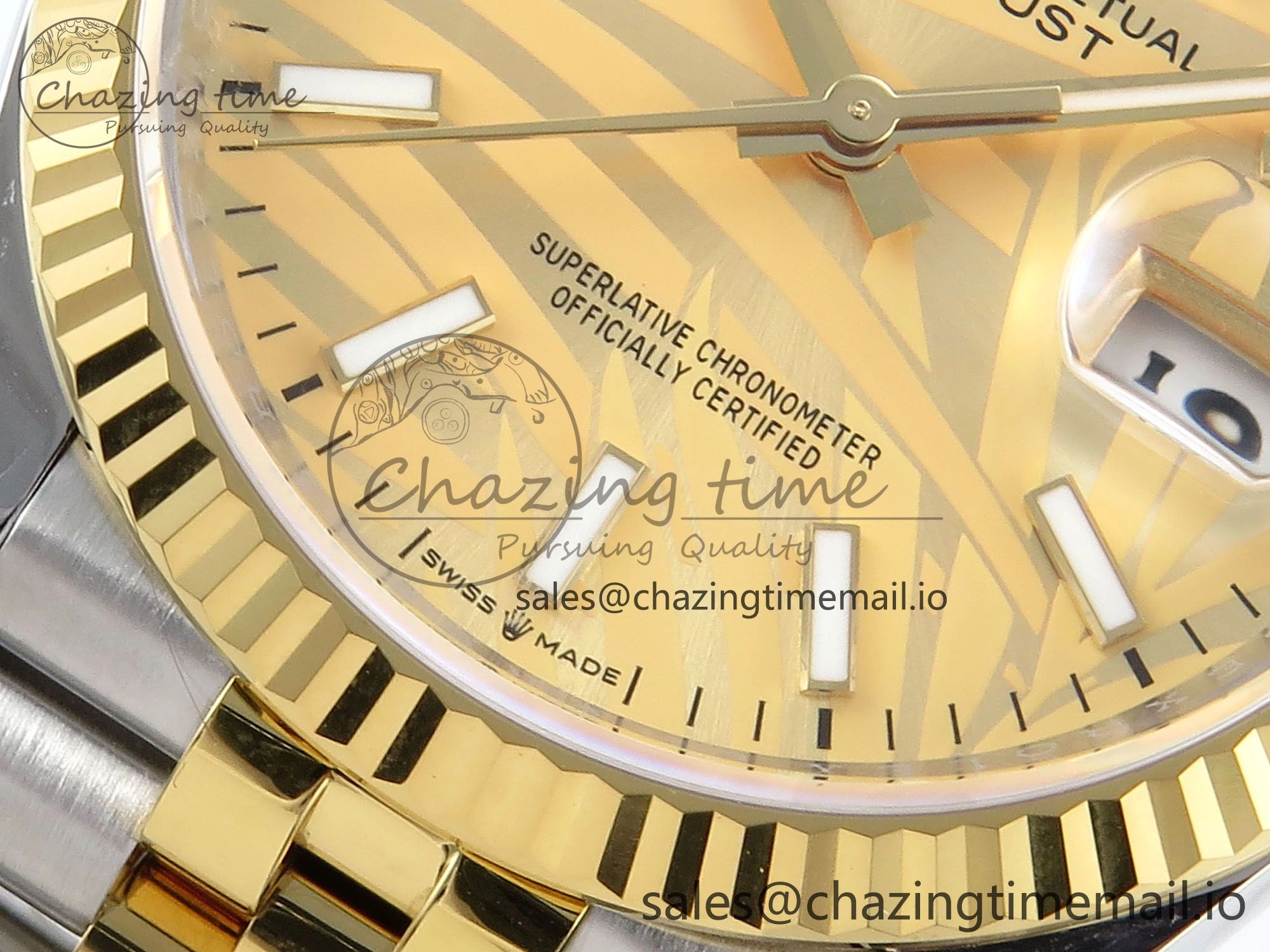DateJust 36 126233 EWEF Best Edition YG Leaf Dial on SS YG Jubilee Bracelet A Tailored 622