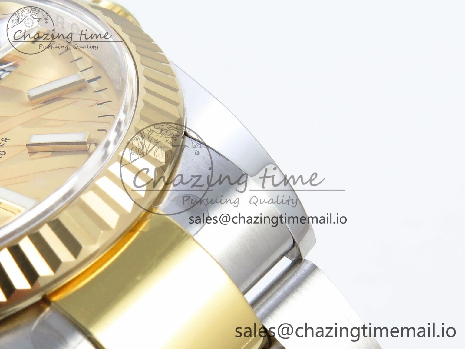DateJust 36 126233 EWEF Best Edition YG Leaf Stick Dial on SS YG Oyster Bracelet A WrinkleFree 668