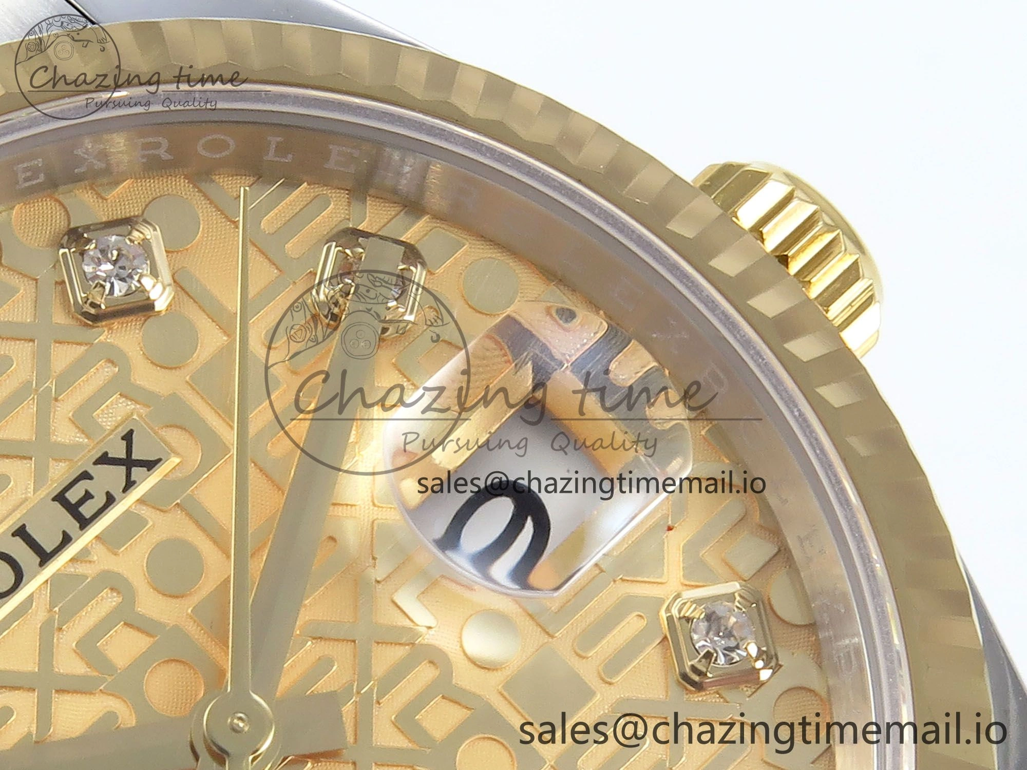 BestValue DateJust 36 126233 EWEF Best Edition YG Pattern Diamonds Dial on SS YG Oyster Bracelet A 674