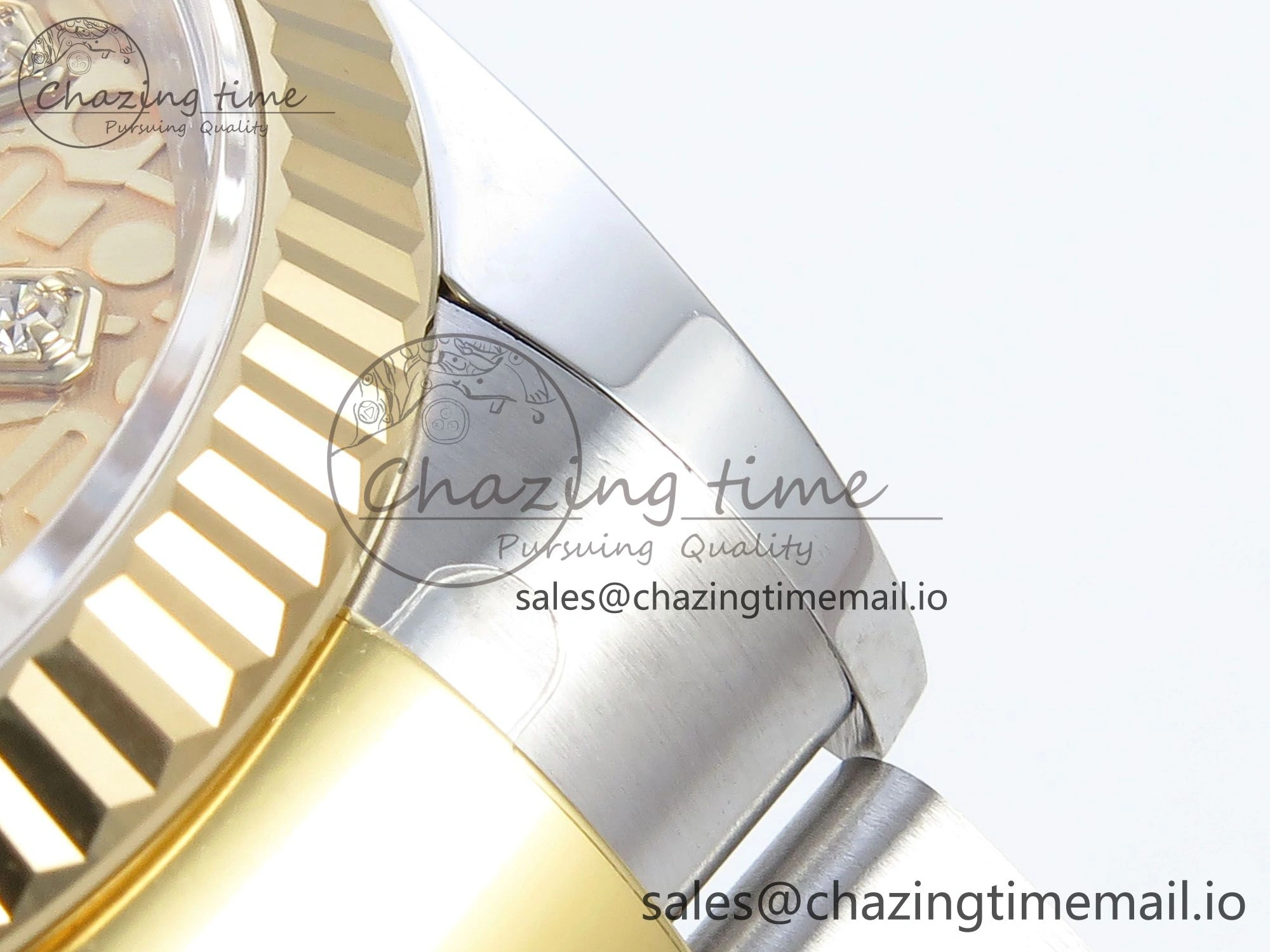 BestValue DateJust 36 126233 EWEF Best Edition YG Pattern Diamonds Dial on SS YG Oyster Bracelet A 674