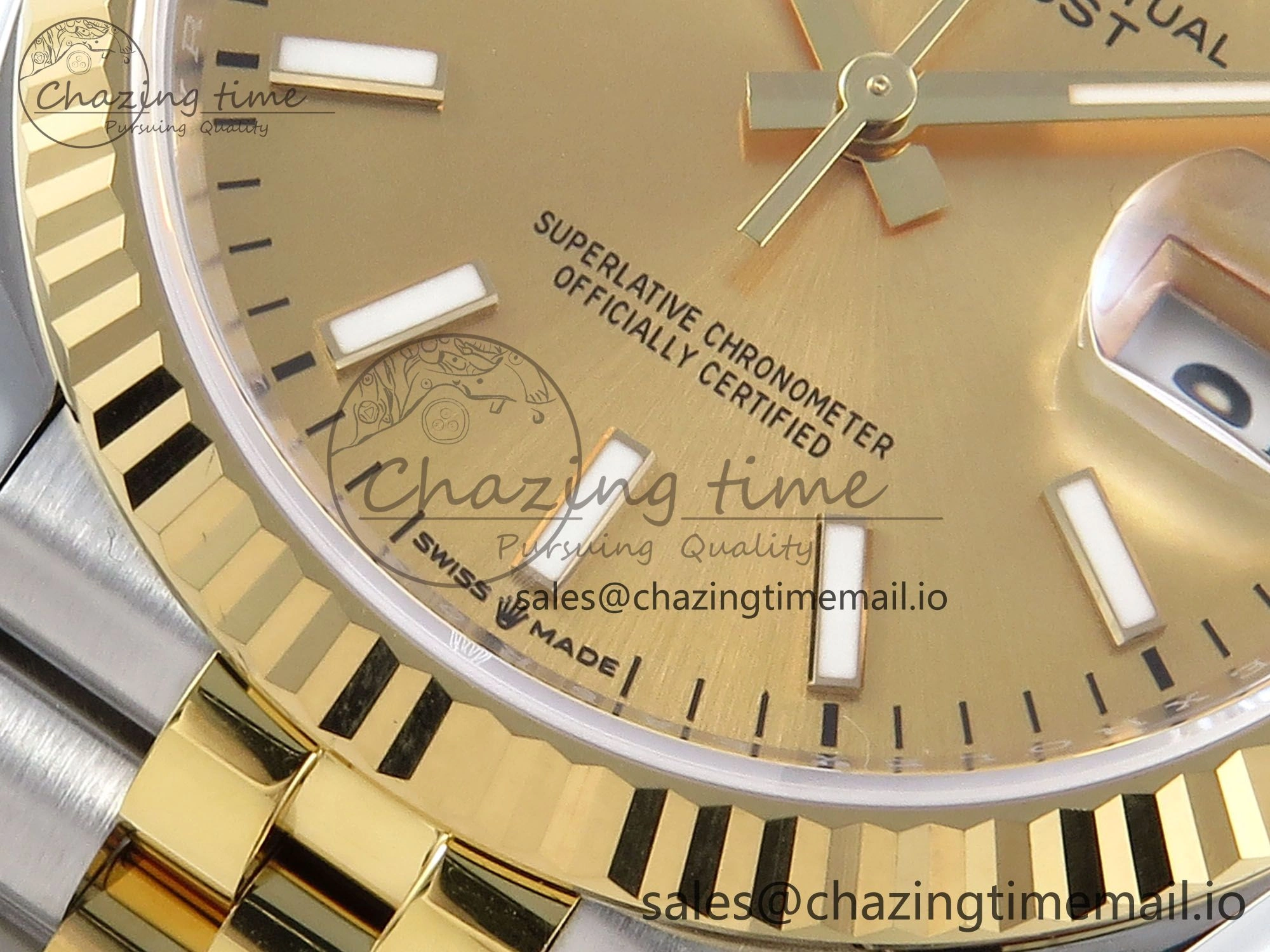 DateJust 36 126233 EWEF Best Edition YG Stick Dial on SS YG Jubilee Bracelet A Modern 624