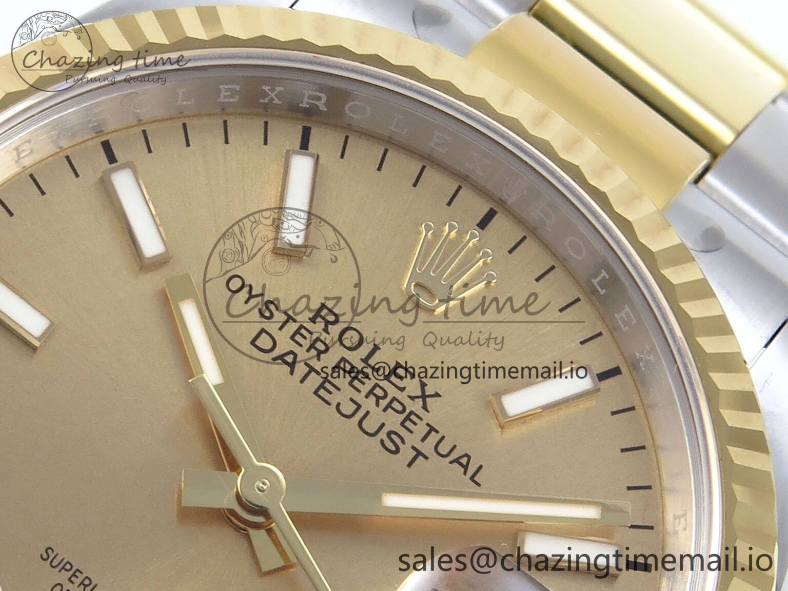 DateJust 36 126233 EWEF Best Edition YG Stick Dial on SS YG Oyster Bracelet A GoAnywhere 669