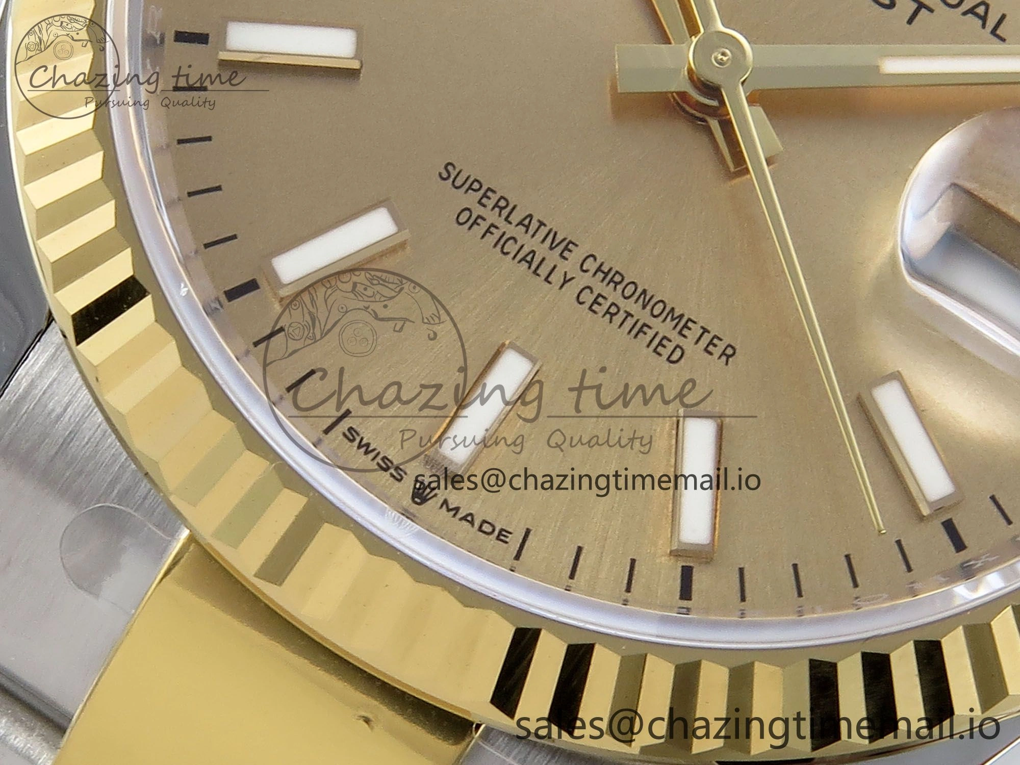DateJust 36 126233 EWEF Best Edition YG Stick Dial on SS YG Oyster Bracelet A GoAnywhere 669