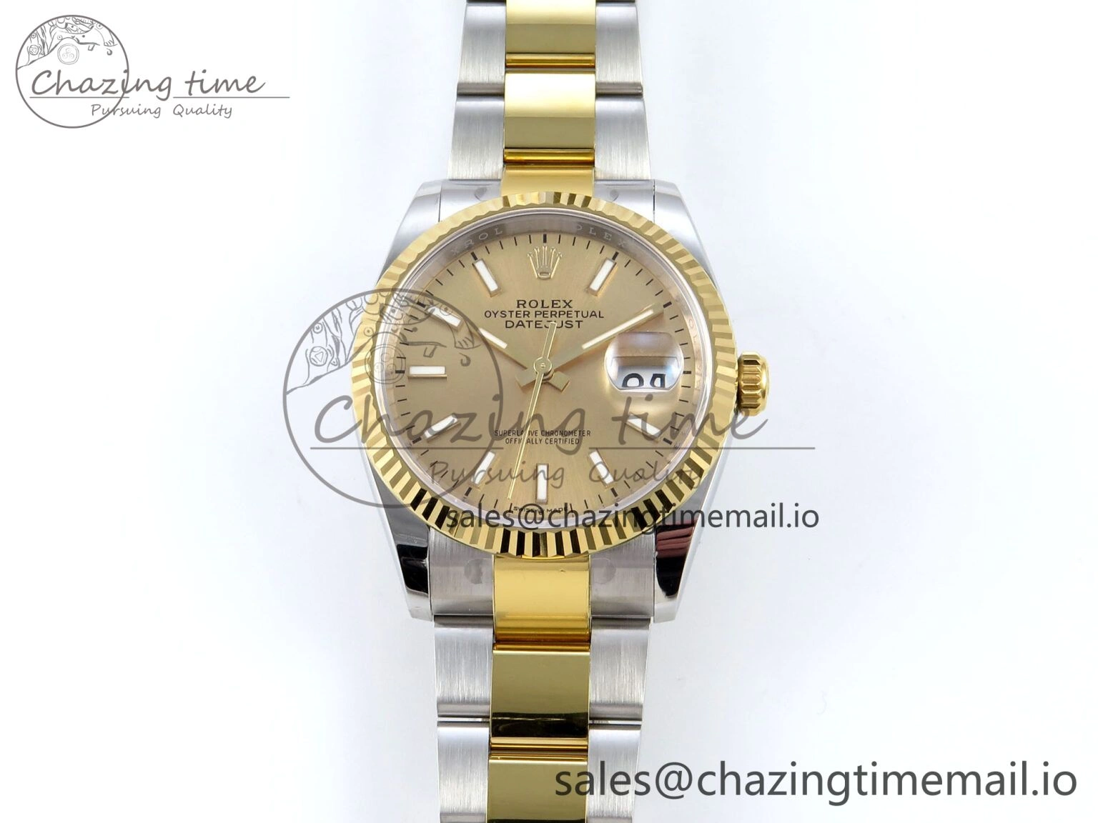 DateJust 36 126233 EWEF Best Edition YG Stick Dial on SS YG Oyster Bracelet A GoAnywhere 669