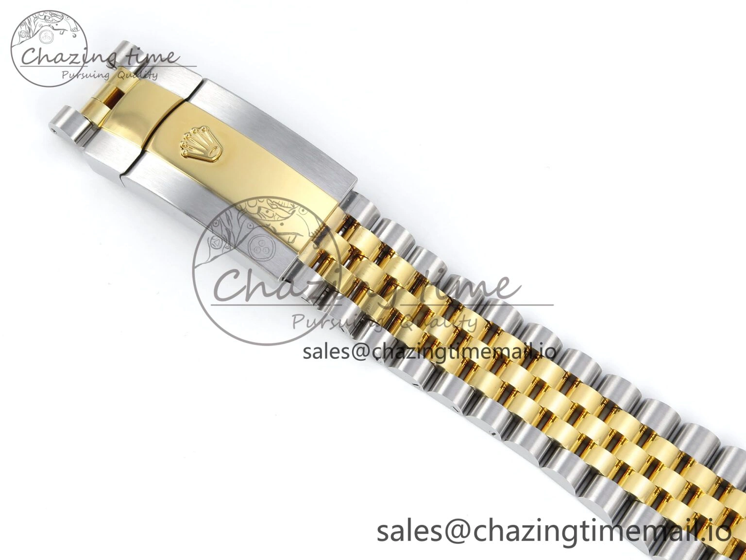 Practical DateJust 36 126233 EWEF Best Edition YG Textured Dial Stick Marker on SS YG Jubilee Bracelet A 619