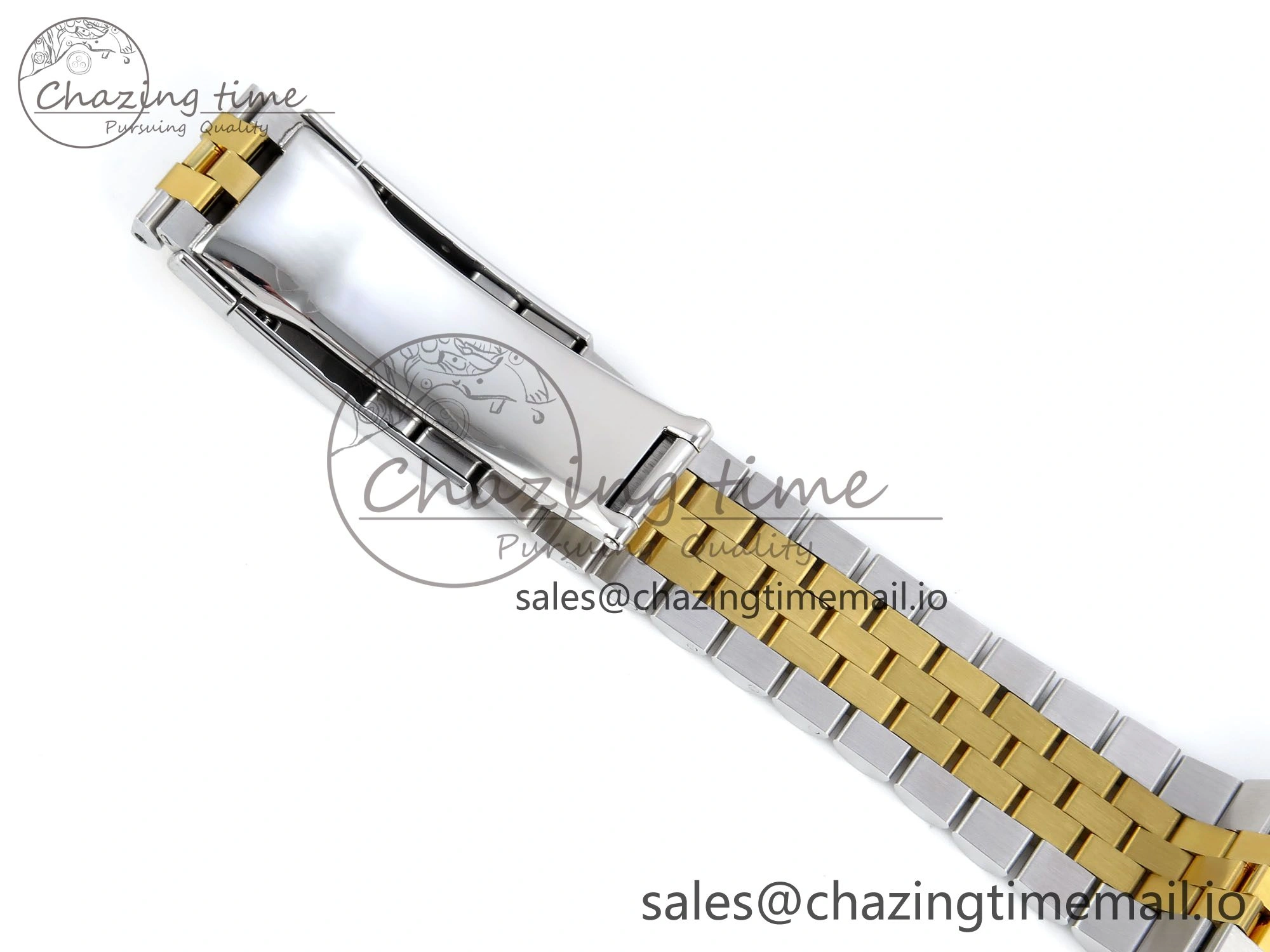 Practical DateJust 36 126233 EWEF Best Edition YG Textured Dial Stick Marker on SS YG Jubilee Bracelet A 619