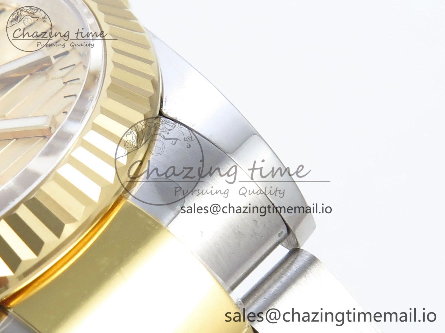 DateJust 36 126233 EWEF Best Edition YG Textured Stick Dial on SS YG Oyster Bracelet A Tailored 671