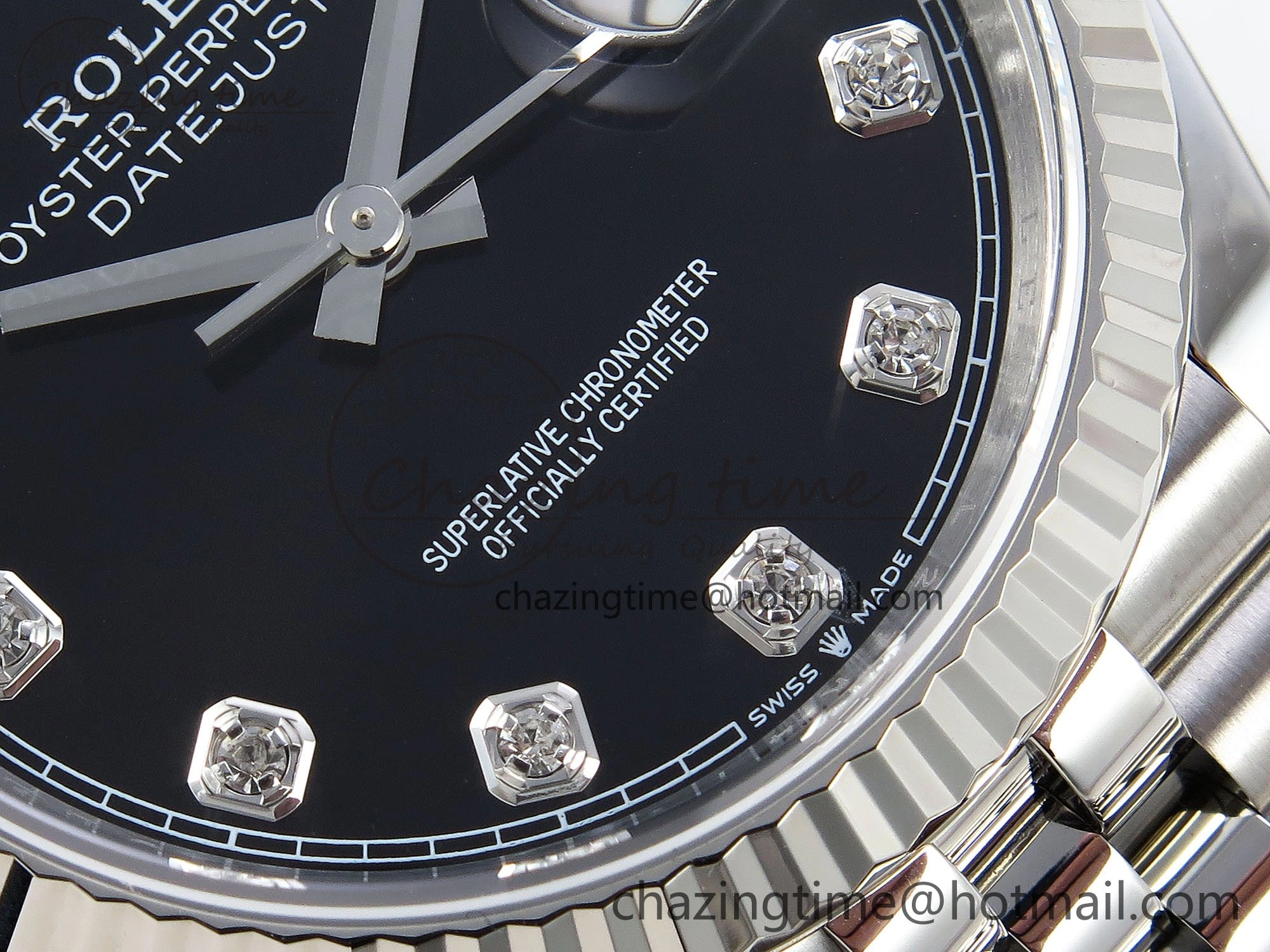 Sustainable DateJust 36 126234 APF 1:1 Best Edition 904L Steel Black Diamonds Dial on SS Jubilee Bracelet VR 1585