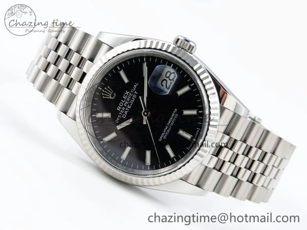 Durable DateJust 36 126234 APF 1:1 Best Edition 904L Steel Black Sitck Dial on SS Jubilee Bracelet VR 1584
