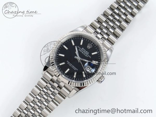 Durable DateJust 36 126234 APF 1:1 Best Edition 904L Steel Black Sitck Dial on SS Jubilee Bracelet VR 1584