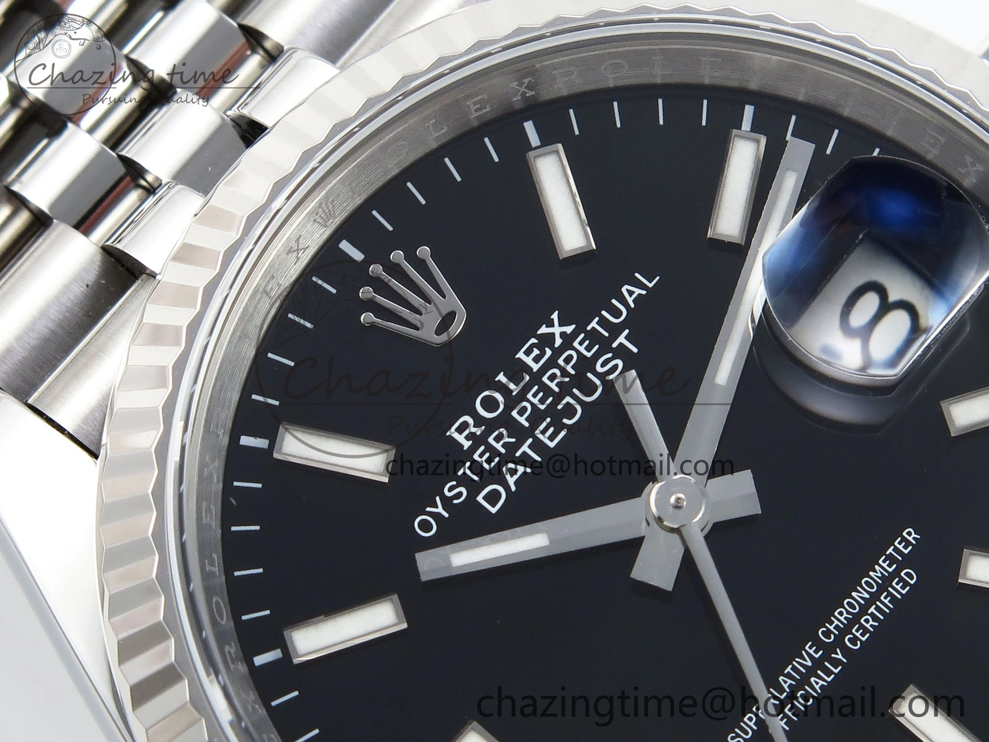 Durable DateJust 36 126234 APF 1:1 Best Edition 904L Steel Black Sitck Dial on SS Jubilee Bracelet VR 1584