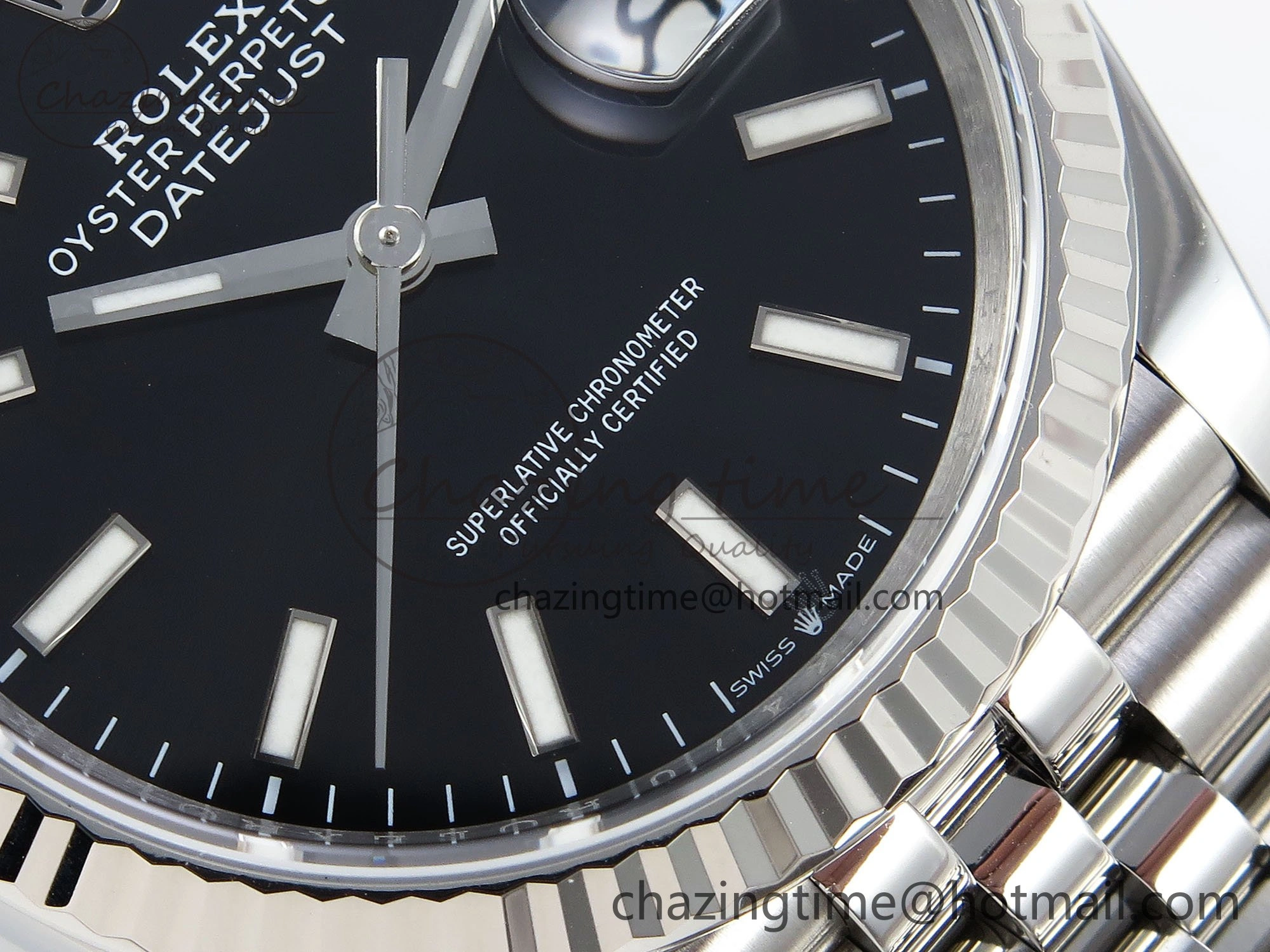 Durable DateJust 36 126234 APF 1:1 Best Edition 904L Steel Black Sitck Dial on SS Jubilee Bracelet VR 1584