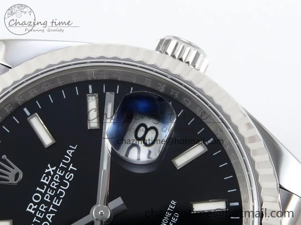 Durable DateJust 36 126234 APF 1:1 Best Edition 904L Steel Black Sitck Dial on SS Jubilee Bracelet VR 1584