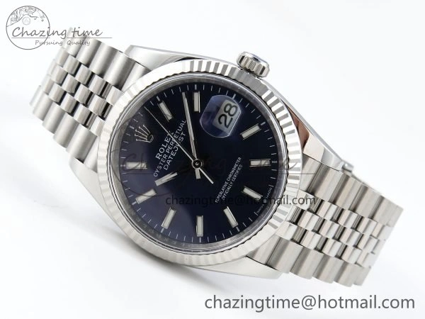 DateJust 36 126234 APF 1:1 Best Edition 904L Steel Blue Sitck Dial on SS Jubilee Bracelet VR Practical 1582