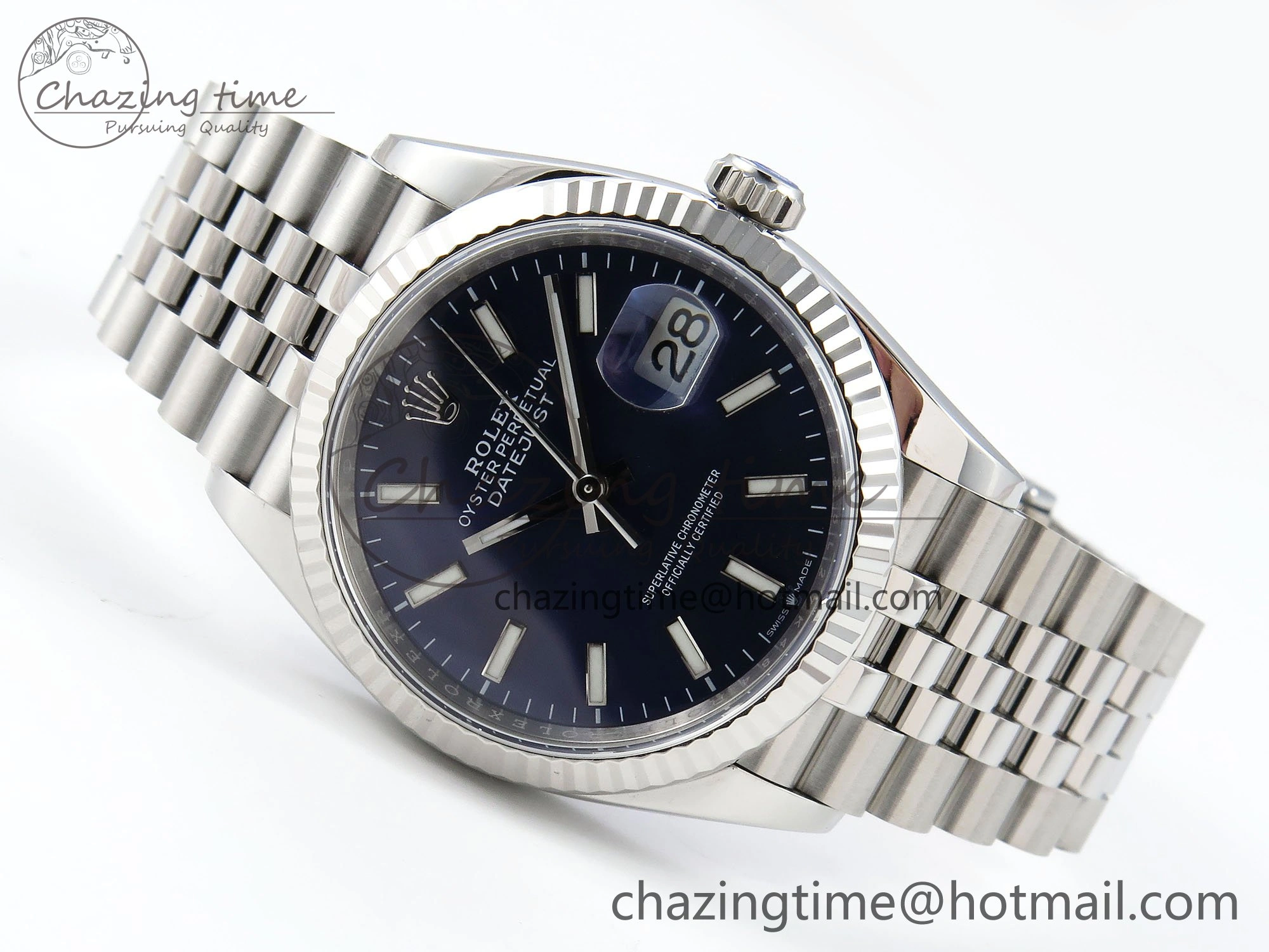 DateJust 36 126234 APF 1:1 Best Edition 904L Steel Blue Sitck Dial on SS Jubilee Bracelet VR Practical 1582