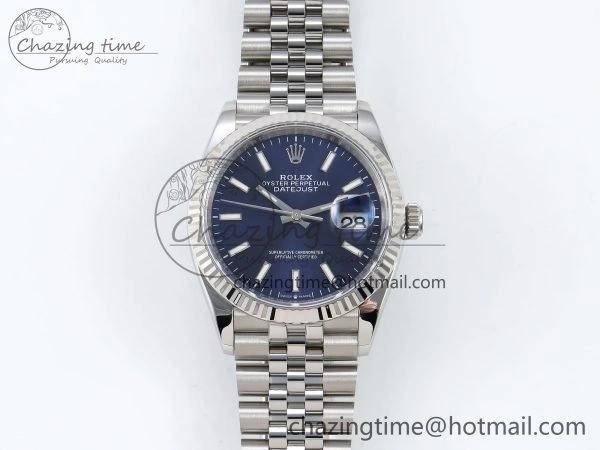 DateJust 36 126234 APF 1:1 Best Edition 904L Steel Blue Sitck Dial on SS Jubilee Bracelet VR Practical 1582