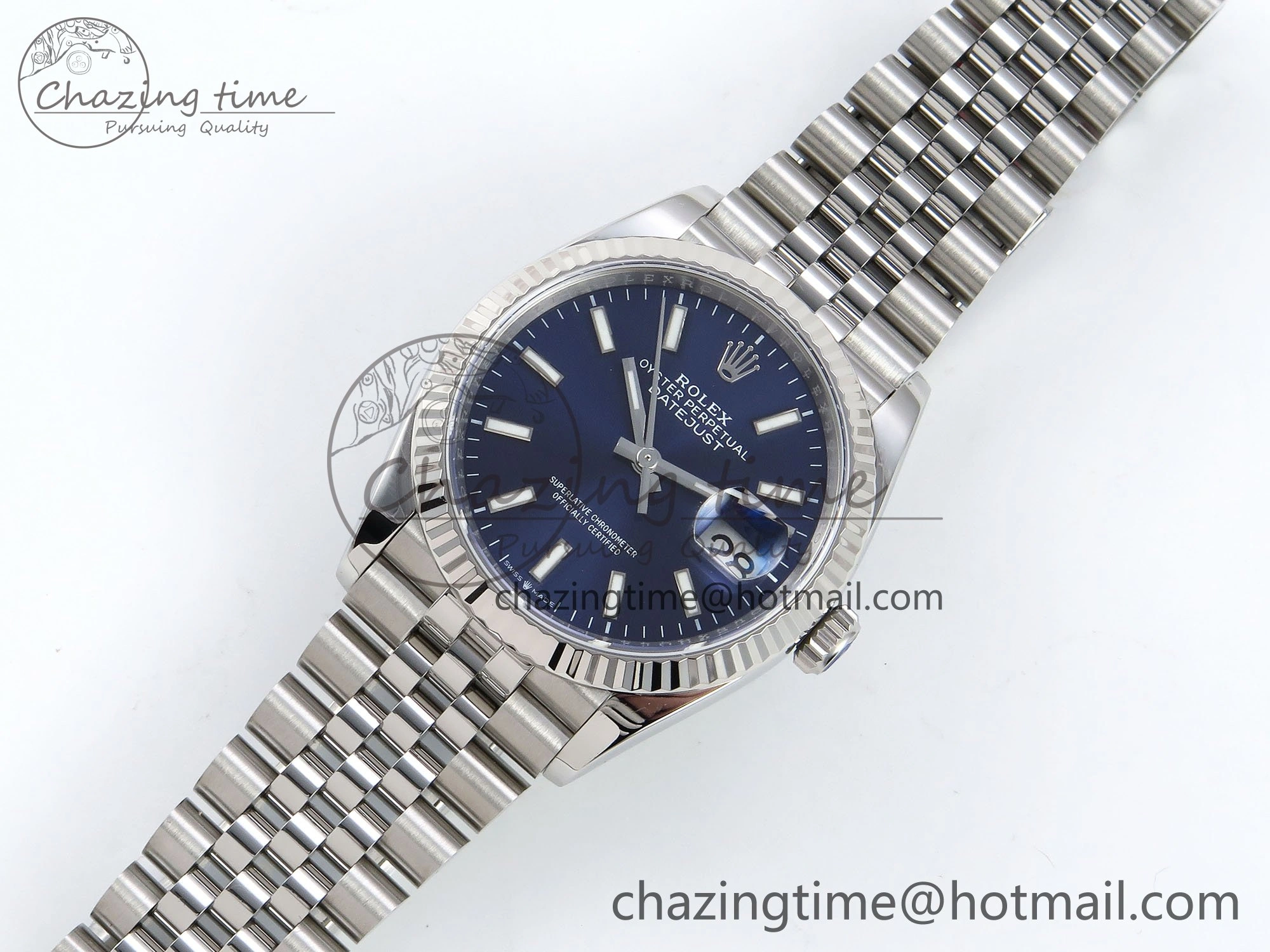 DateJust 36 126234 APF 1:1 Best Edition 904L Steel Blue Sitck Dial on SS Jubilee Bracelet VR Practical 1582