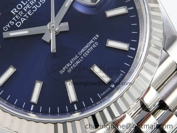 DateJust 36 126234 APF 1:1 Best Edition 904L Steel Blue Sitck Dial on SS Jubilee Bracelet VR Practical 1582