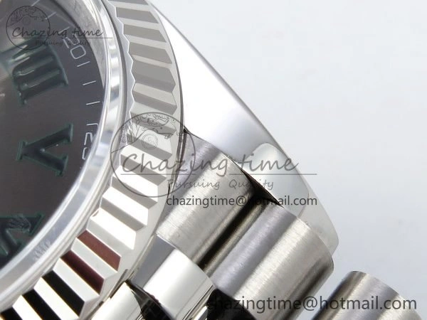 ZipUp DateJust 36 126234 APF 1:1 Best Edition 904L Steel Gray Dial Green Roman on SS Jubilee Bracelet VR 1593