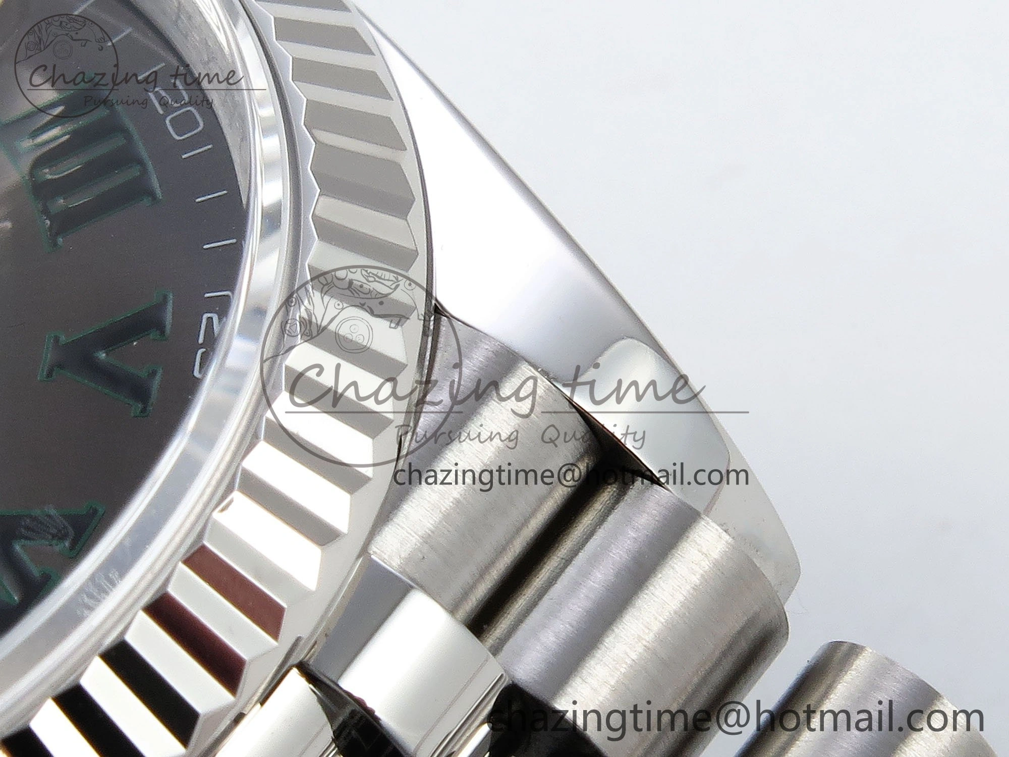 ZipUp DateJust 36 126234 APF 1:1 Best Edition 904L Steel Gray Dial Green Roman on SS Jubilee Bracelet VR 1593