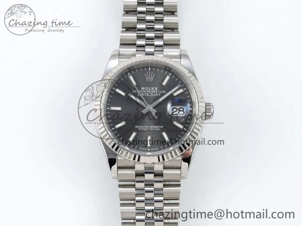DateJust 36 126234 APF 1:1 Best Edition 904L Steel Gray Sitck Dial on SS Jubilee Bracelet VR HighQuality 1595