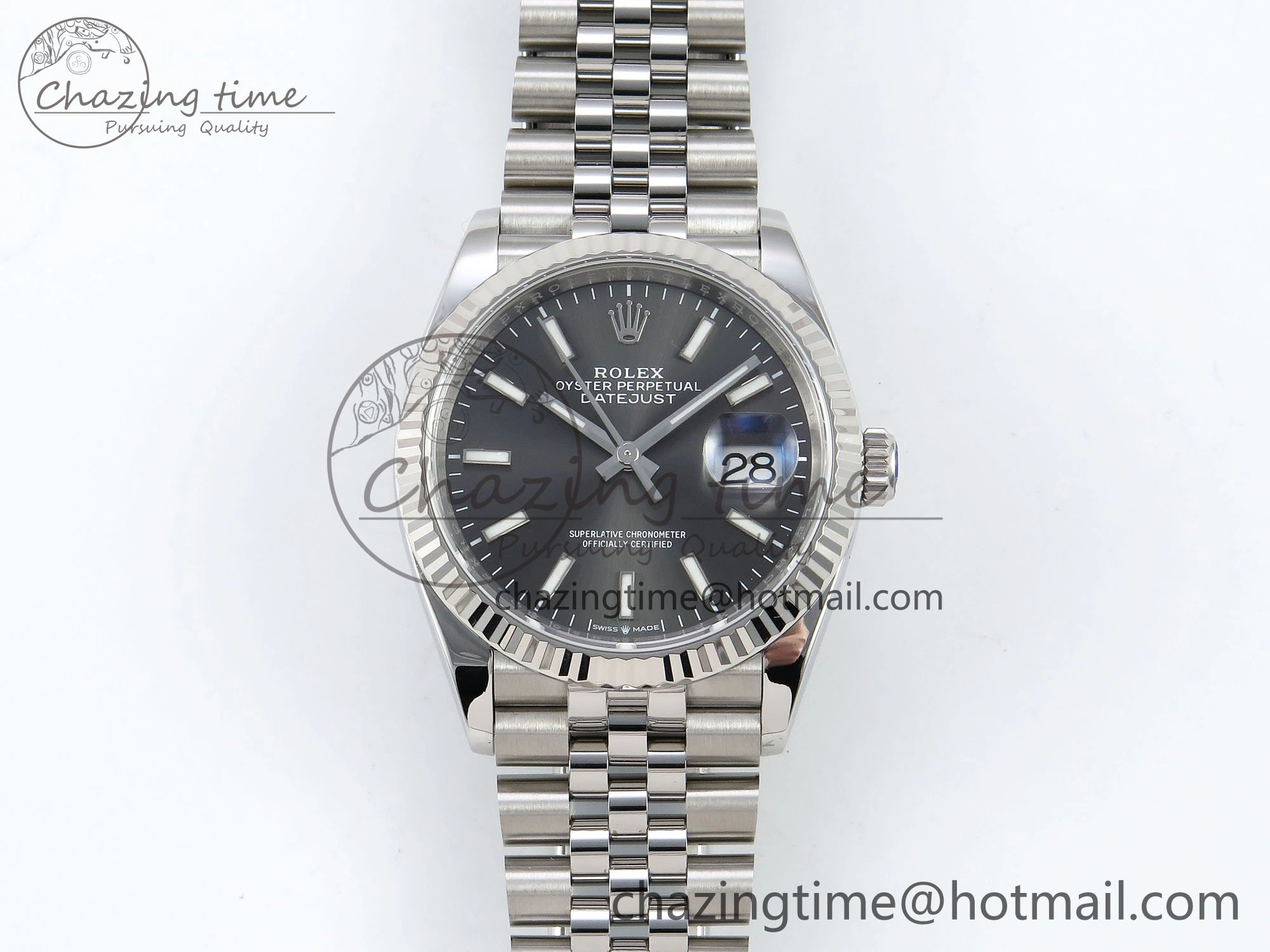 DateJust 36 126234 APF 1:1 Best Edition 904L Steel Gray Sitck Dial on SS Jubilee Bracelet VR HighQuality 1595