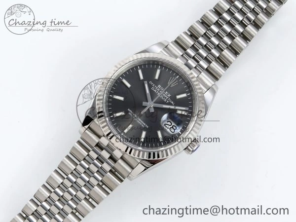 DateJust 36 126234 APF 1:1 Best Edition 904L Steel Gray Sitck Dial on SS Jubilee Bracelet VR HighQuality 1595