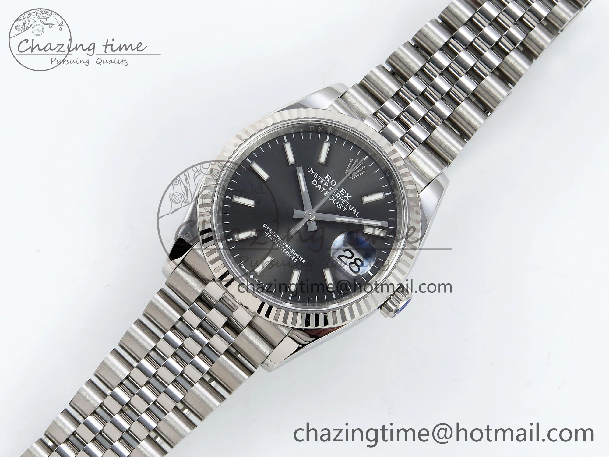 DateJust 36 126234 APF 1:1 Best Edition 904L Steel Gray Sitck Dial on SS Jubilee Bracelet VR HighQuality 1595