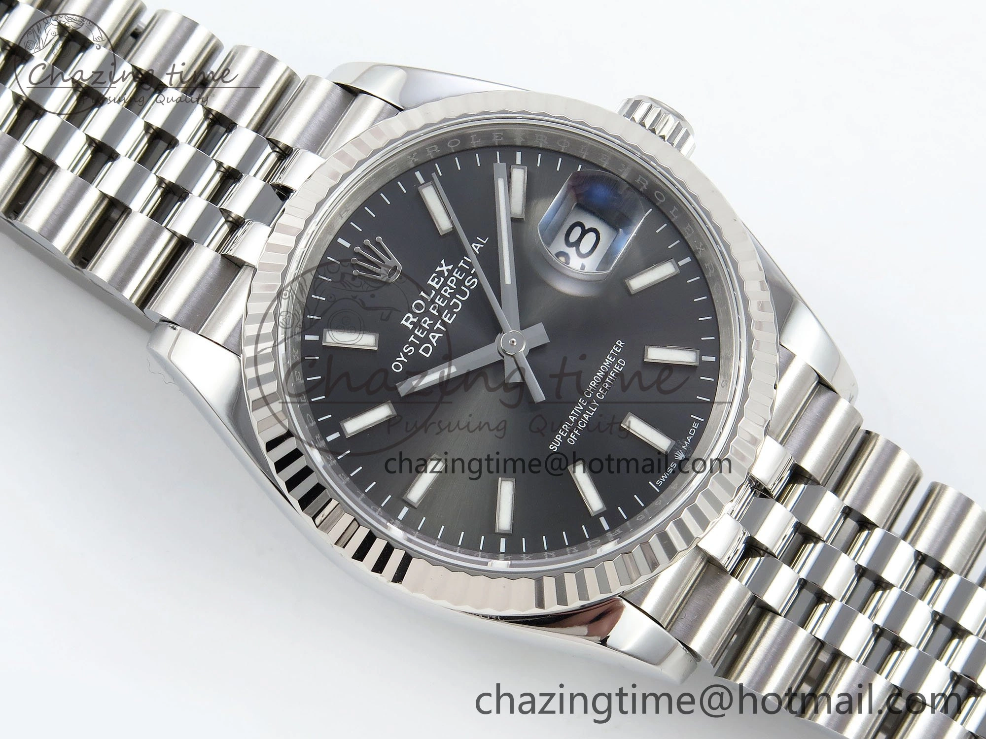 DateJust 36 126234 APF 1:1 Best Edition 904L Steel Gray Sitck Dial on SS Jubilee Bracelet VR HighQuality 1595