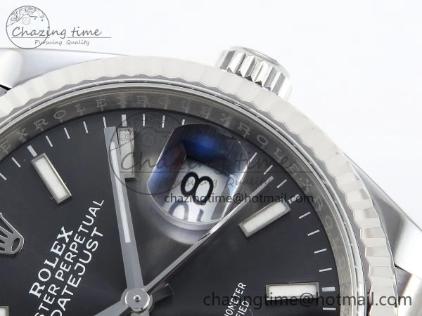 DateJust 36 126234 APF 1:1 Best Edition 904L Steel Gray Sitck Dial on SS Jubilee Bracelet VR HighQuality 1595