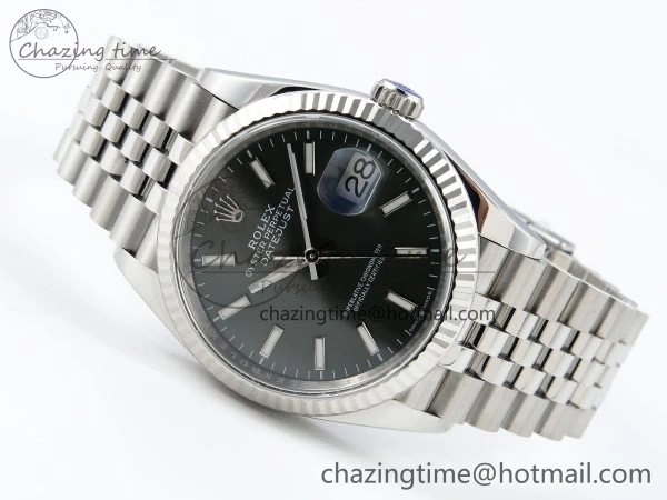 Breathable DateJust 36 126234 APF 1:1 Best Edition 904L Steel Green Sitck Dial on SS Jubilee Bracelet VR 1587