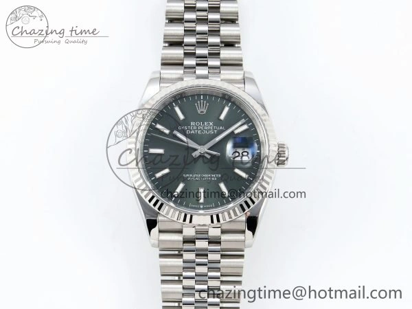 Breathable DateJust 36 126234 APF 1:1 Best Edition 904L Steel Green Sitck Dial on SS Jubilee Bracelet VR 1587