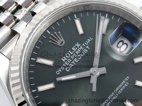 Breathable DateJust 36 126234 APF 1:1 Best Edition 904L Steel Green Sitck Dial on SS Jubilee Bracelet VR 1587