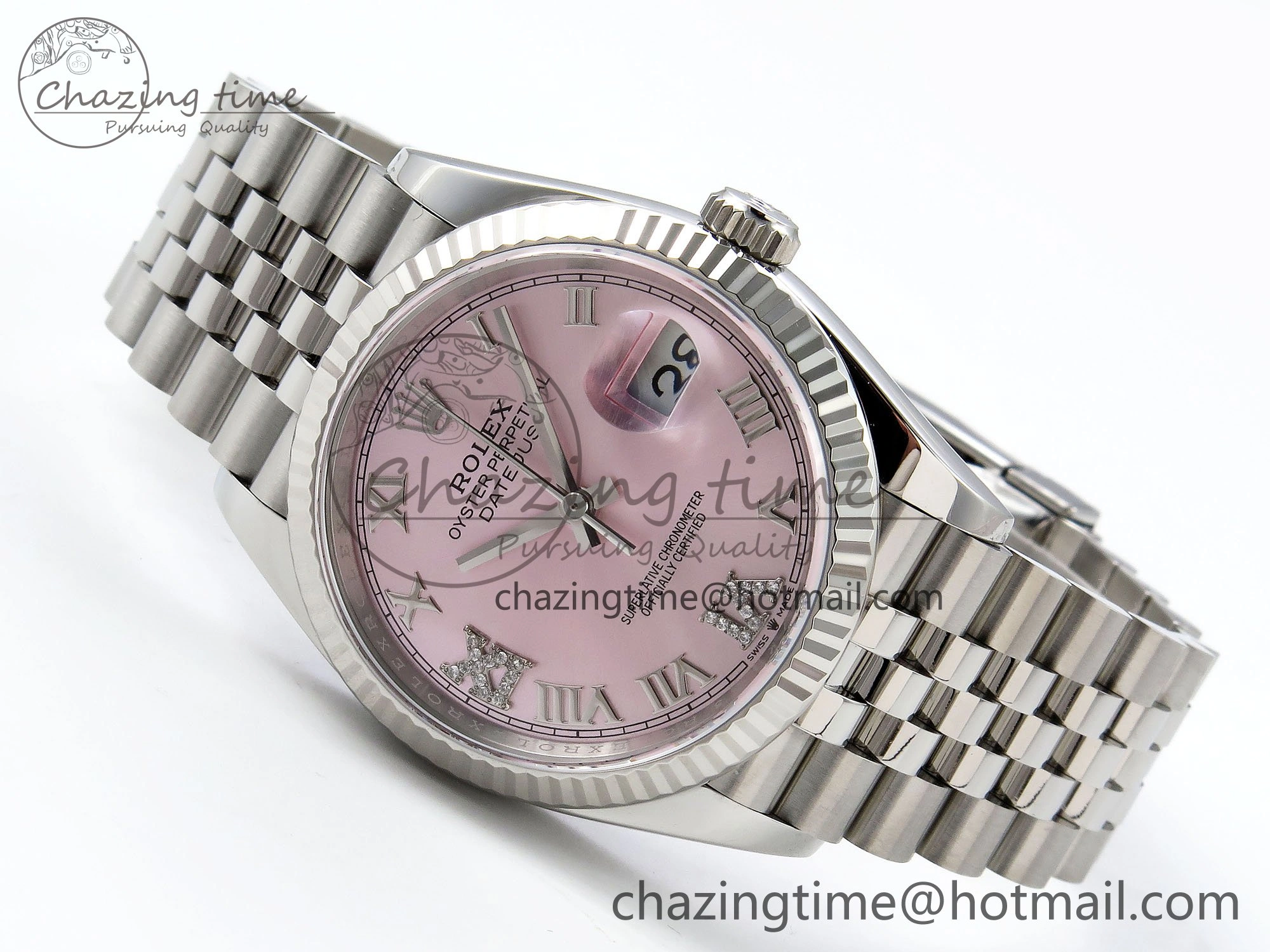 DateJust 36 126234 APF 1:1 Best Edition 904L Steel Pink Diamond Roman Dial on Jubilee Bracelet VR Youthful 1536