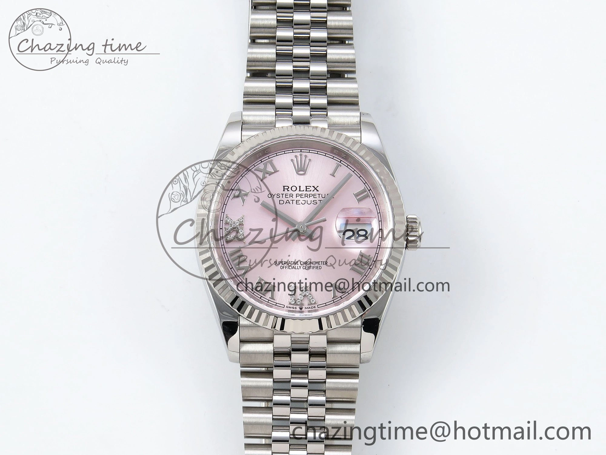 DateJust 36 126234 APF 1:1 Best Edition 904L Steel Pink Diamond Roman Dial on Jubilee Bracelet VR Youthful 1536