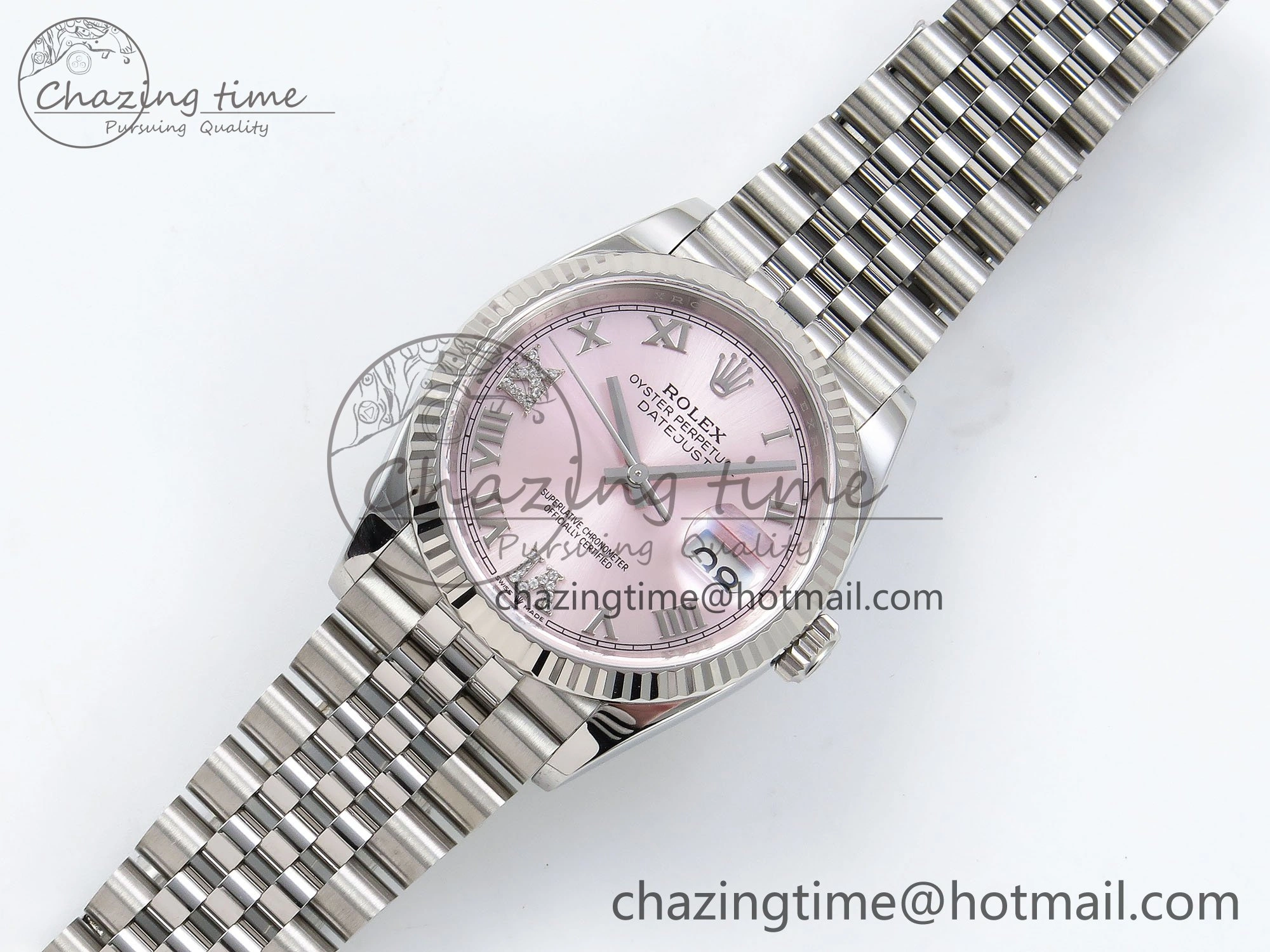 DateJust 36 126234 APF 1:1 Best Edition 904L Steel Pink Diamond Roman Dial on Jubilee Bracelet VR Youthful 1536