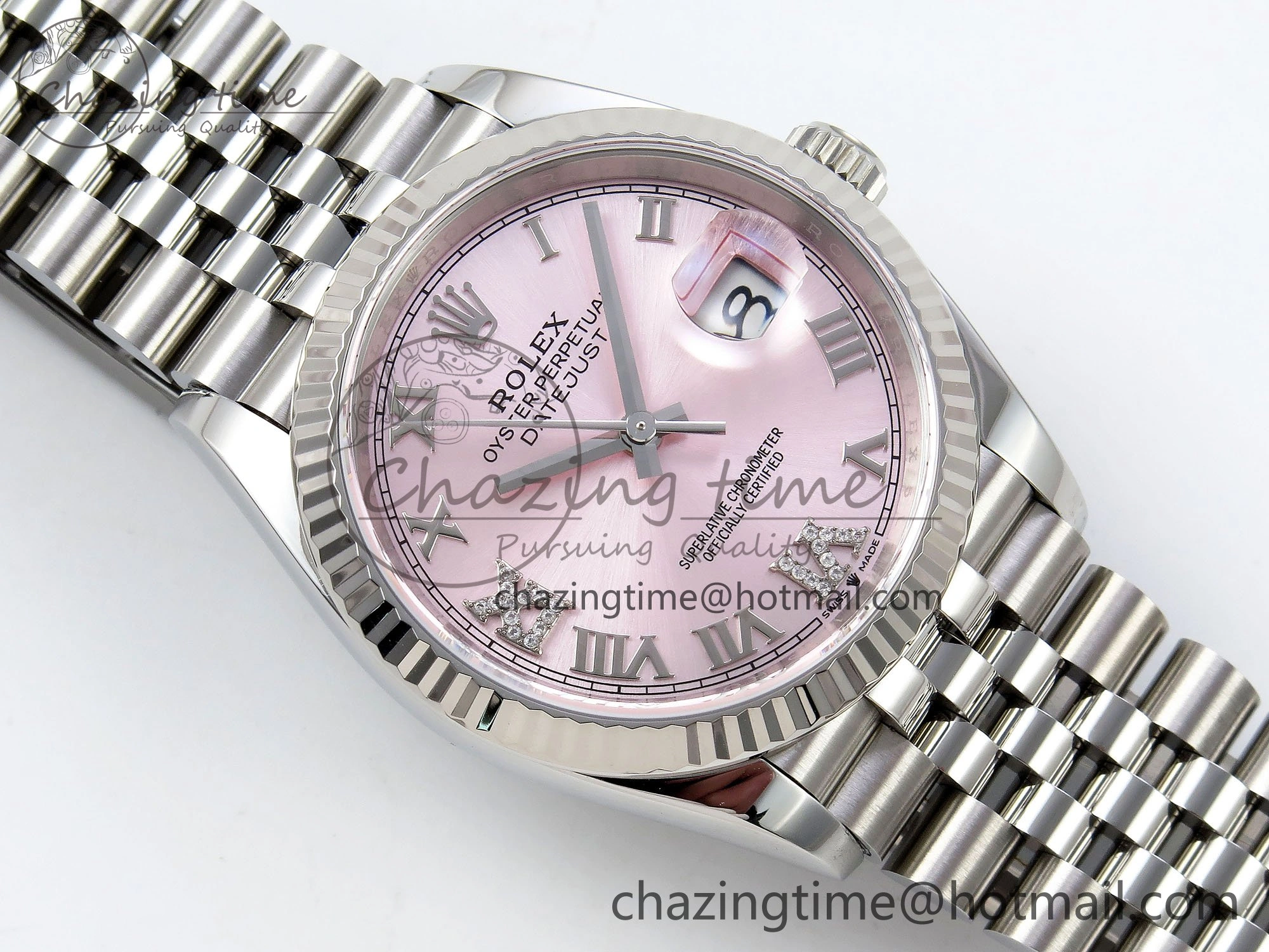 DateJust 36 126234 APF 1:1 Best Edition 904L Steel Pink Diamond Roman Dial on Jubilee Bracelet VR Youthful 1536