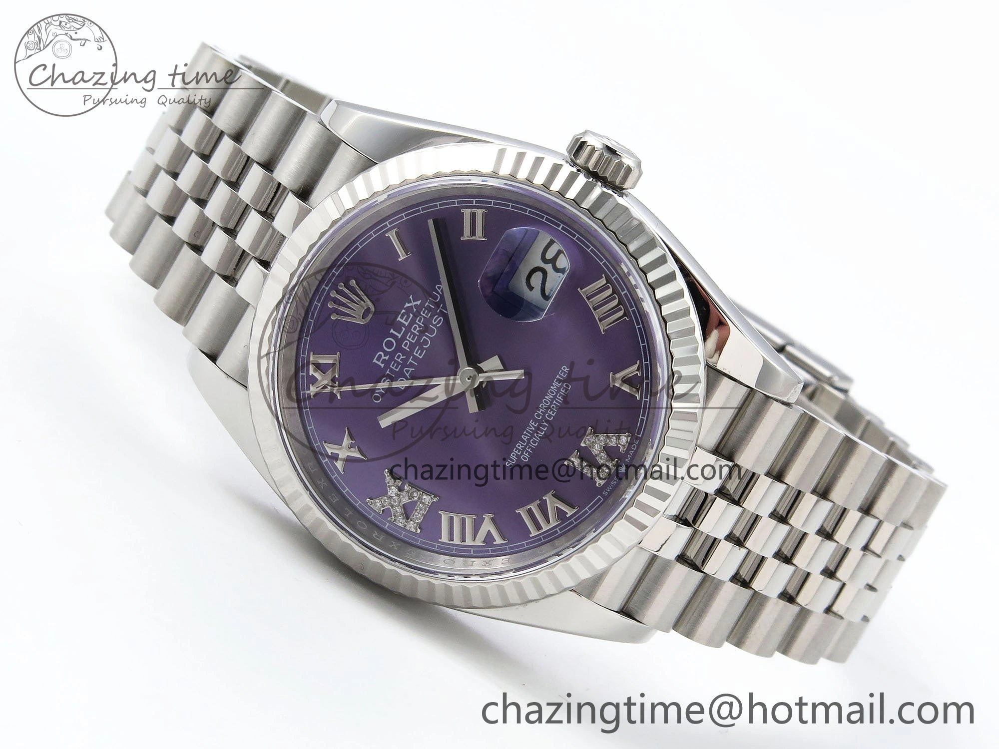 DateJust 36 126234 APF 1:1 Best Edition 904L Steel Purple Diamond Roman Dial on Jubilee Bracelet VR Fashionable 1533
