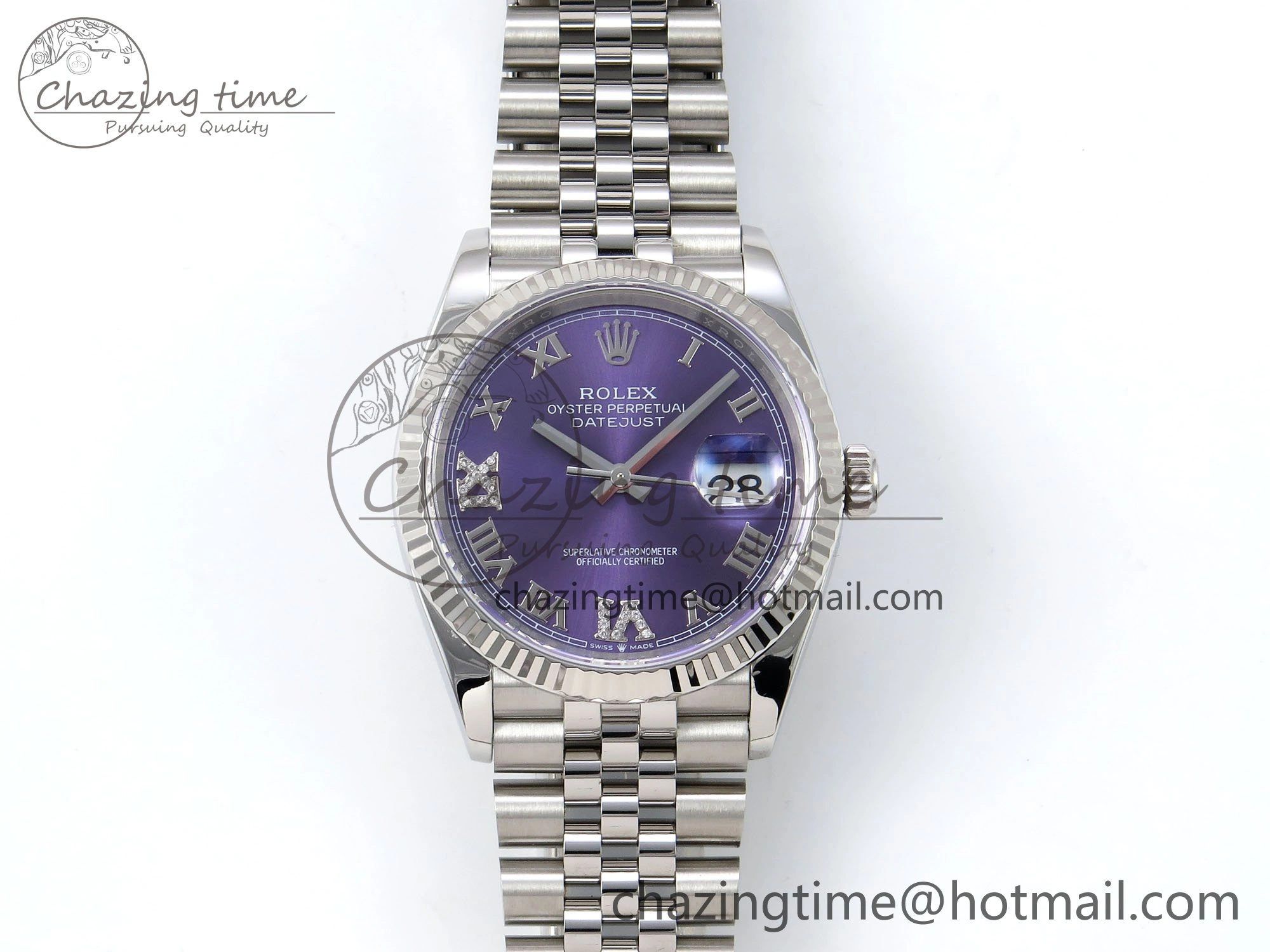 DateJust 36 126234 APF 1:1 Best Edition 904L Steel Purple Diamond Roman Dial on Jubilee Bracelet VR Fashionable 1533