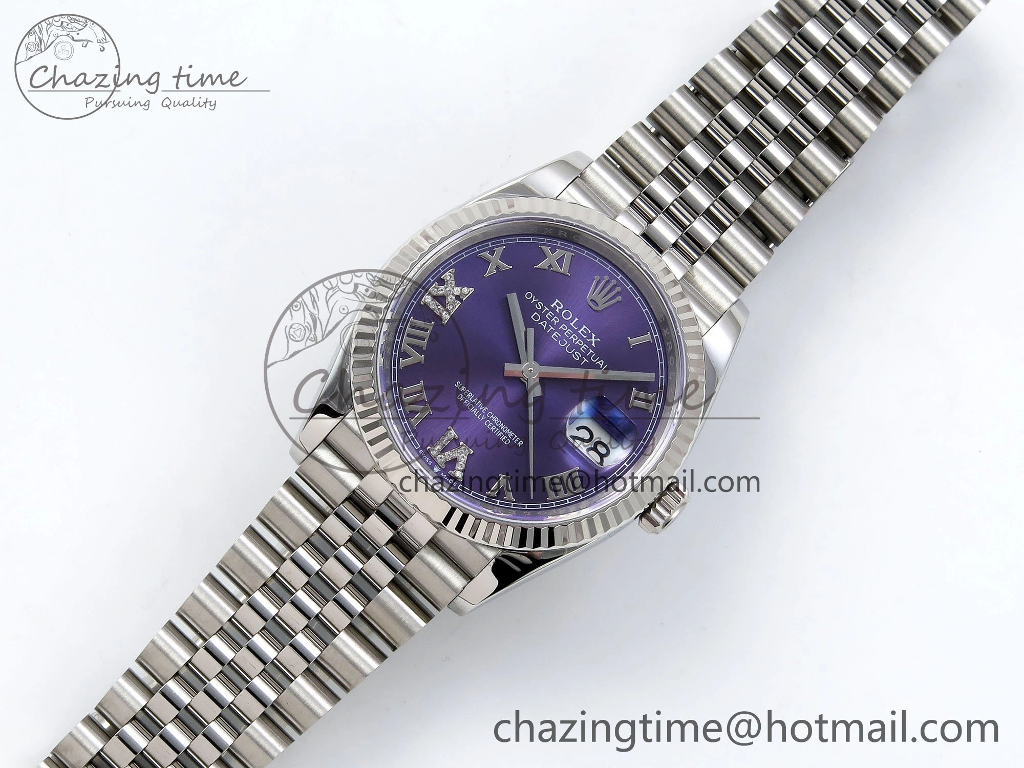 DateJust 36 126234 APF 1:1 Best Edition 904L Steel Purple Diamond Roman Dial on Jubilee Bracelet VR Fashionable 1533