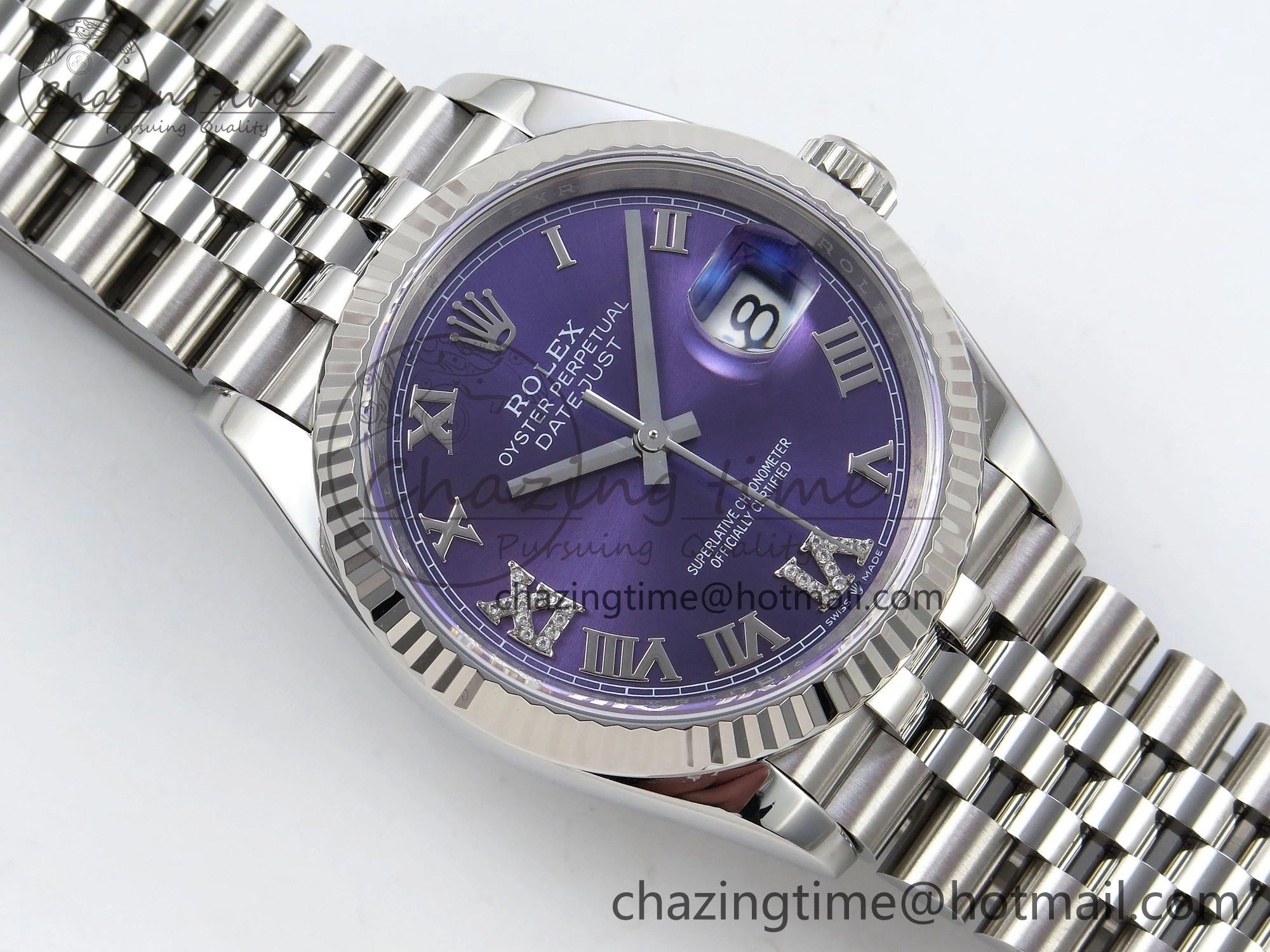 DateJust 36 126234 APF 1:1 Best Edition 904L Steel Purple Diamond Roman Dial on Jubilee Bracelet VR Fashionable 1533