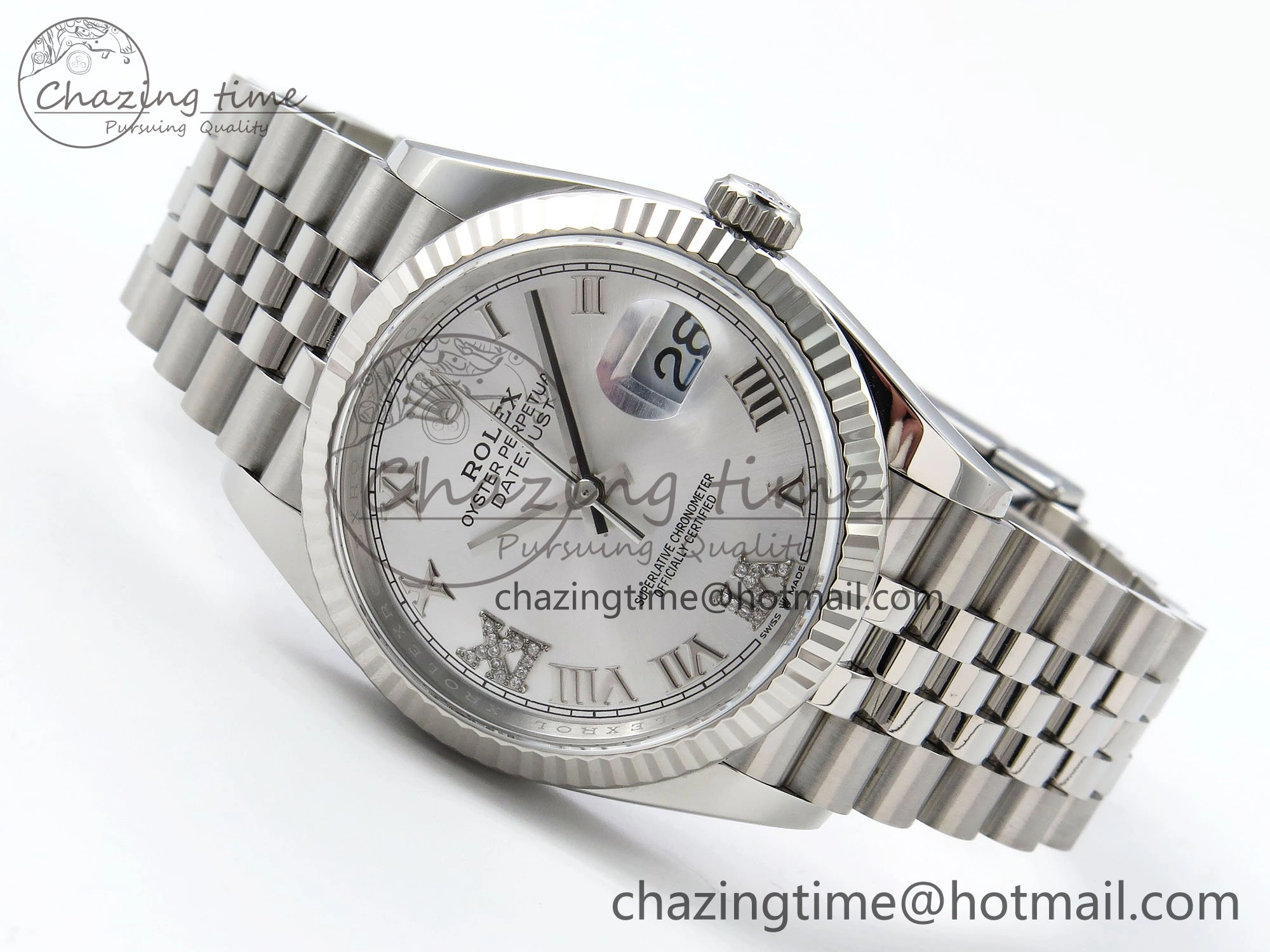 DateJust 36 126234 APF 1:1 Best Edition 904L Steel Silver Diamond Roman Dial on Jubilee Bracelet VR Affordable 1535