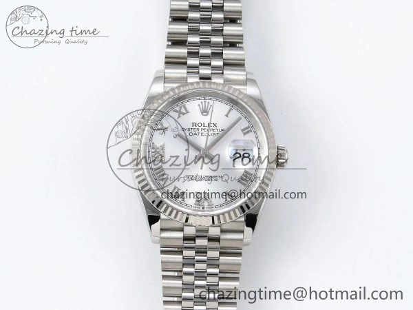 DateJust 36 126234 APF 1:1 Best Edition 904L Steel Silver Diamond Roman Dial on Jubilee Bracelet VR Affordable 1535