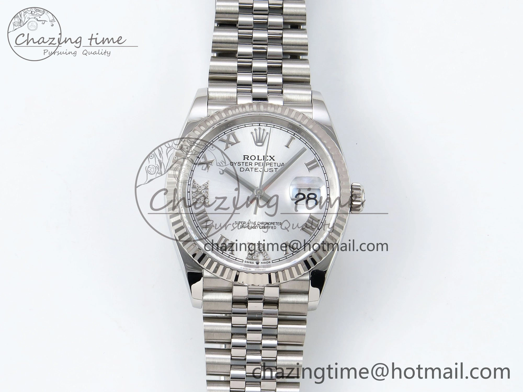 DateJust 36 126234 APF 1:1 Best Edition 904L Steel Silver Diamond Roman Dial on Jubilee Bracelet VR Affordable 1535